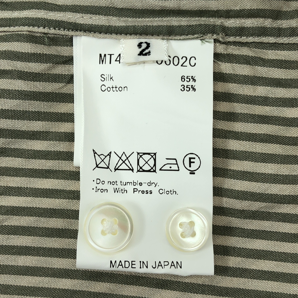 MAATEE&SONS / マーティー&サンズ CHARLES SILK COTTON STRIPE チャールズ シルク コットン ストライプ シャツ