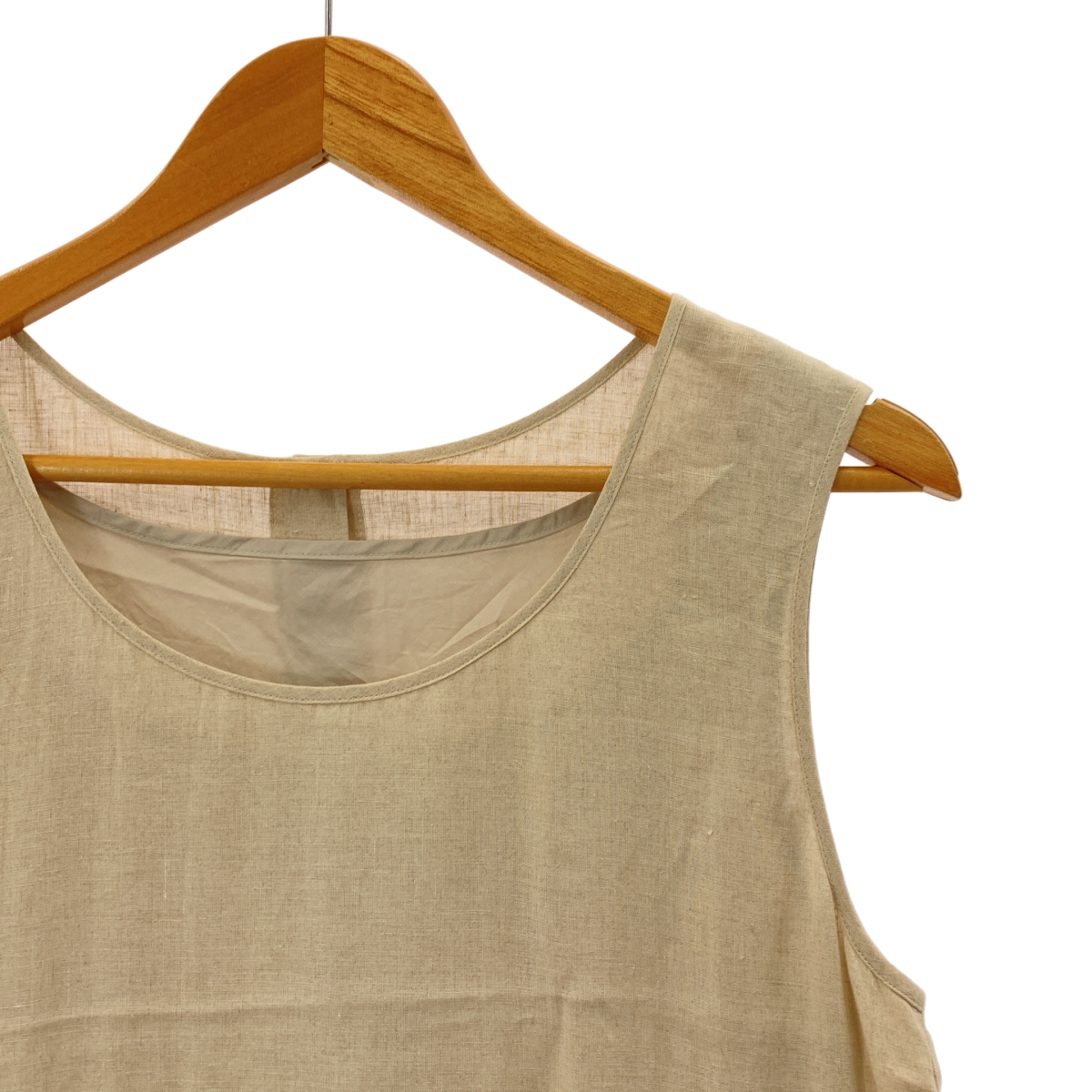 MARGARET HOWELL / マーガレットハウエル リネン ピンタック ノースリーブワンピース