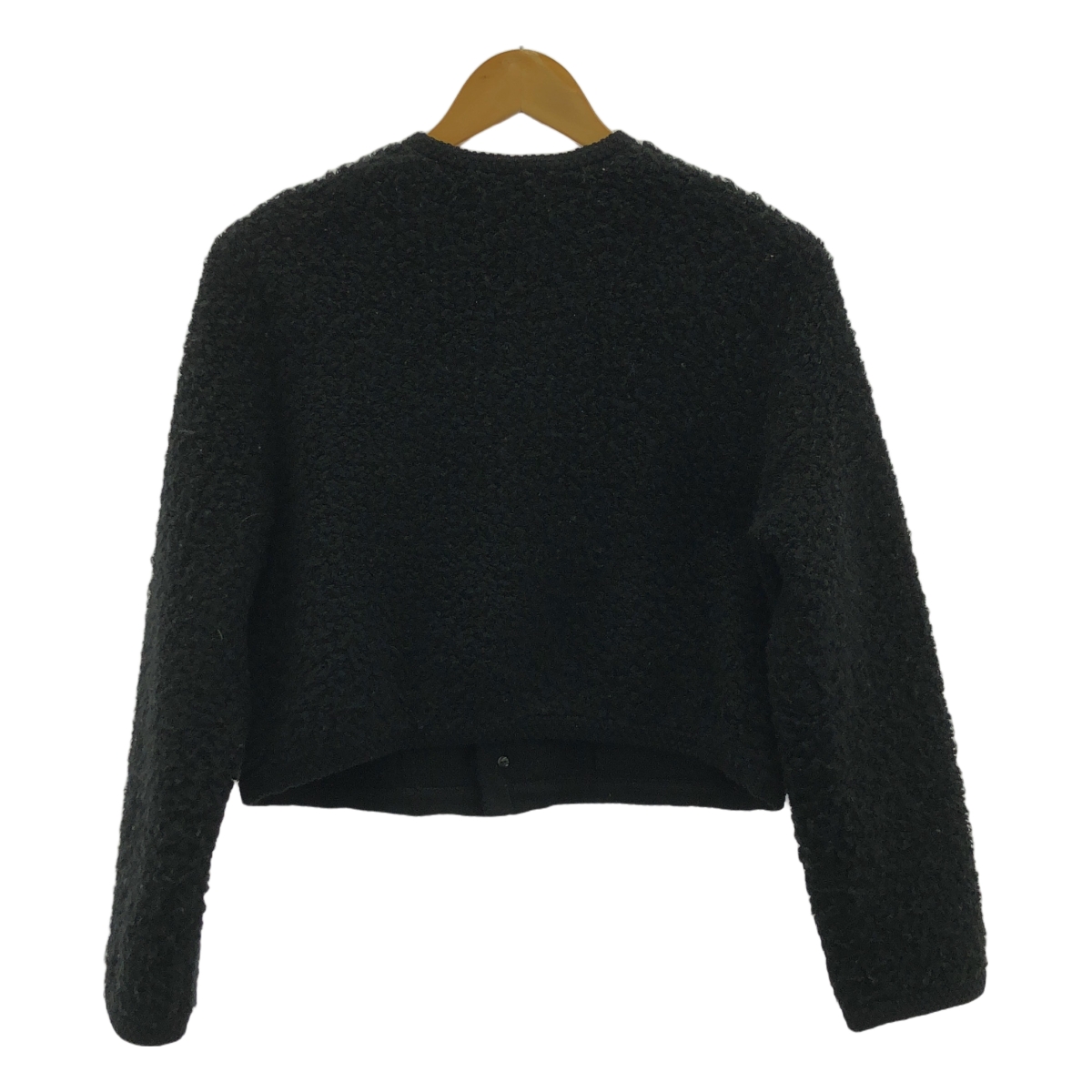 その他 金ボタン ボア ムートン クルーネックカーディガン