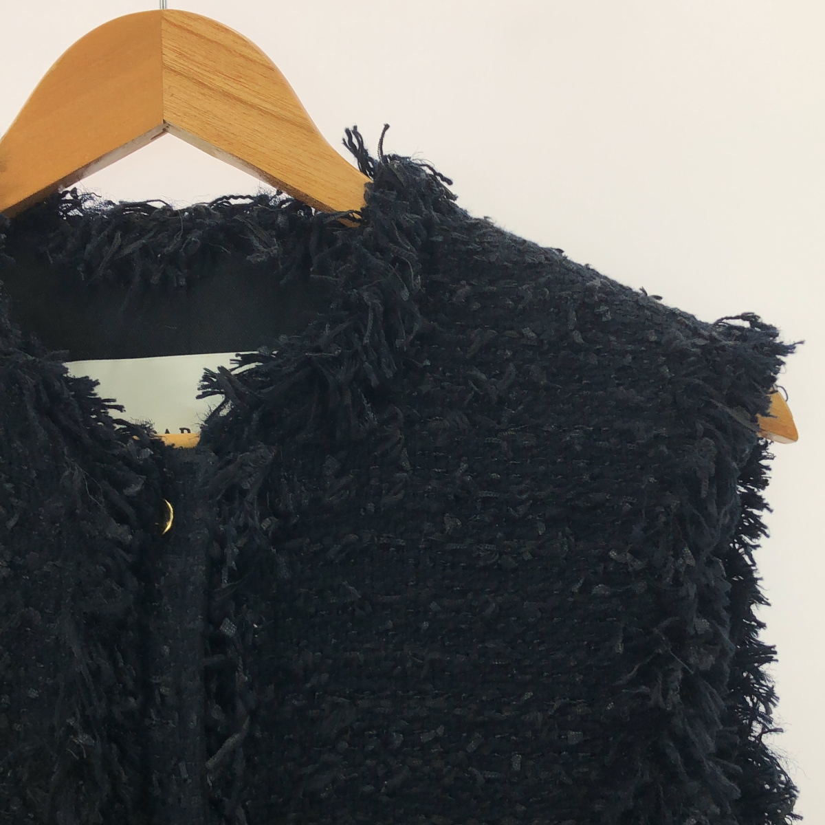 その他 フリンジ ツイード ベスト