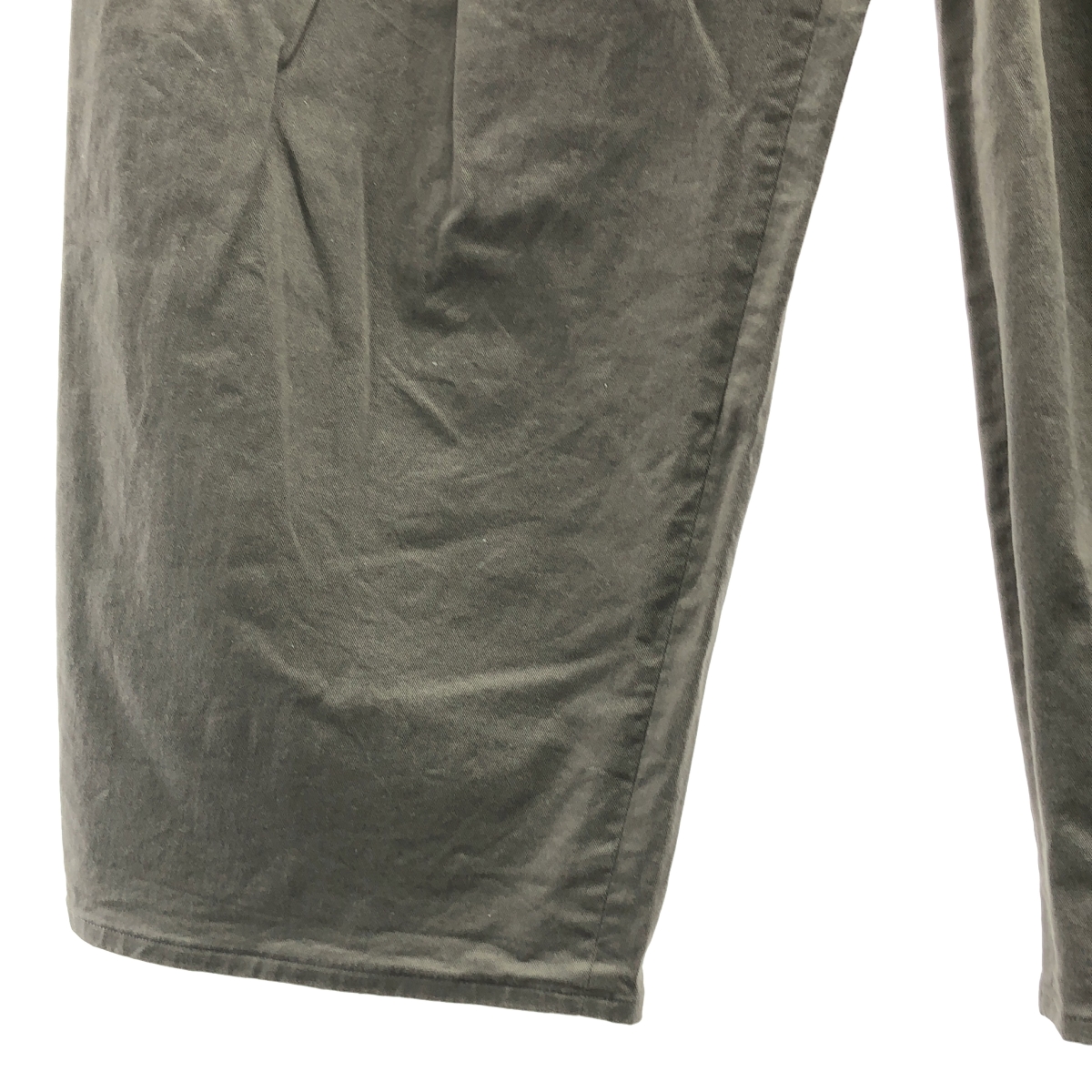 LOEWE / ロエベ ロゴ レザーパッチ ストレッチ タック ワイドパンツ