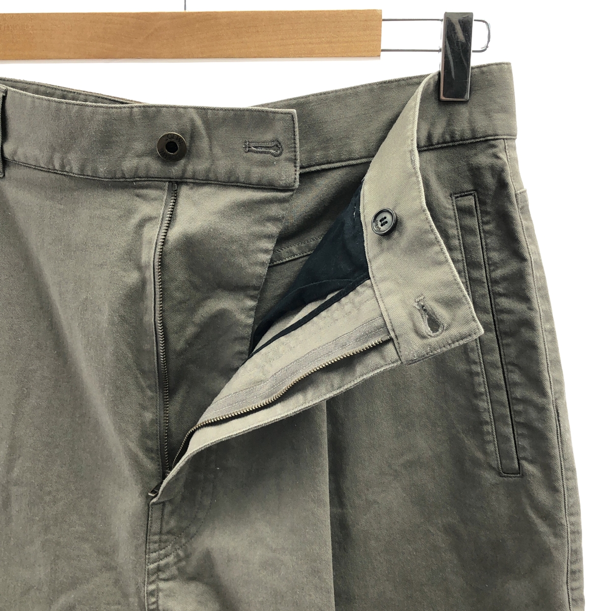 LOEWE / ロエベ ロゴ レザーパッチ ストレッチ タック ワイドパンツ