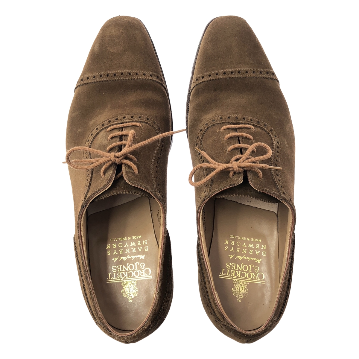 CROCKETT&JONES / クロケット&ジョーンズ × BARNEYS NEWYORK  別注 Westbourne ウエストボーン / スエード ストレートチップ レザーシューズ