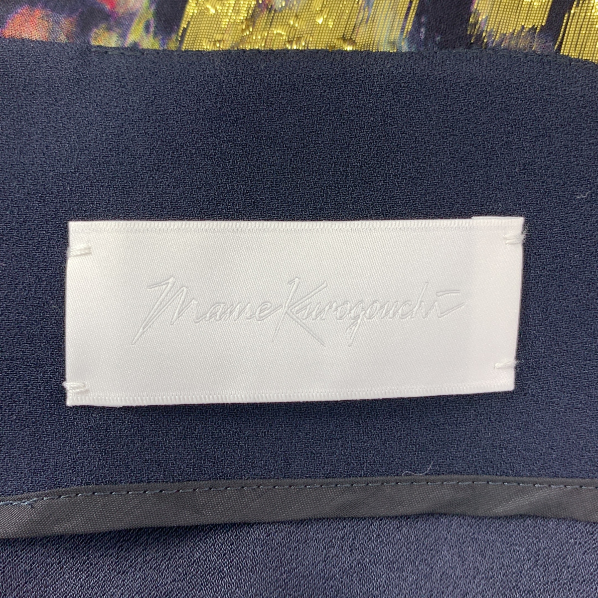 Mame Kurogouchi / マメクロゴウチ Silk Lame Printed Sleeves I-Line Dress シルク ラメ ドレス ワンピース