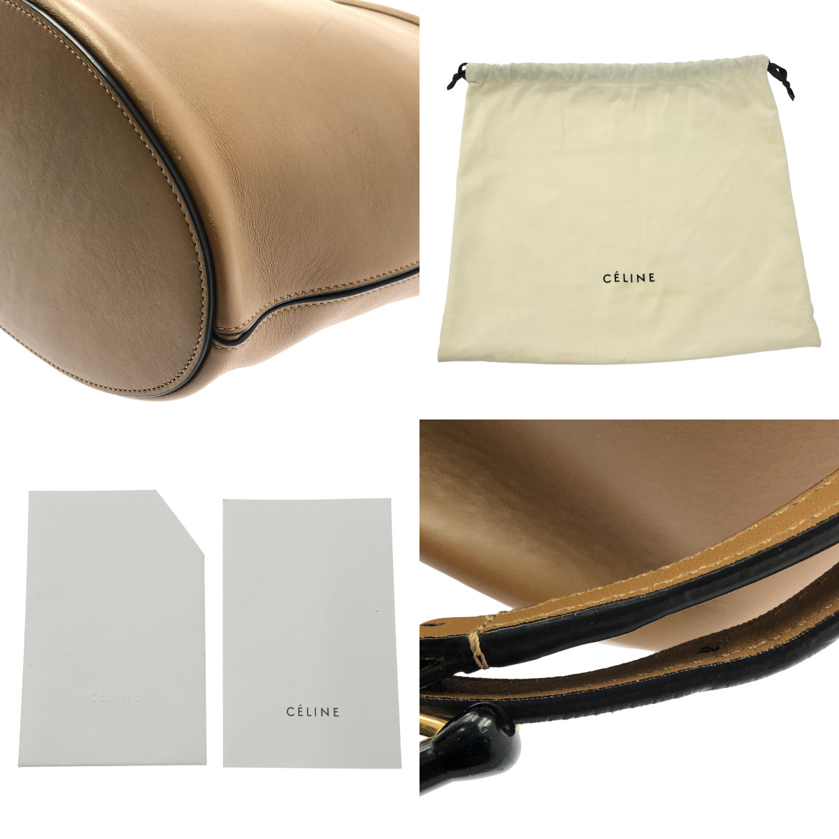 CELINE / セリーヌ Clasp Bucket Bag クラスプ バケット ショルダーバッグ