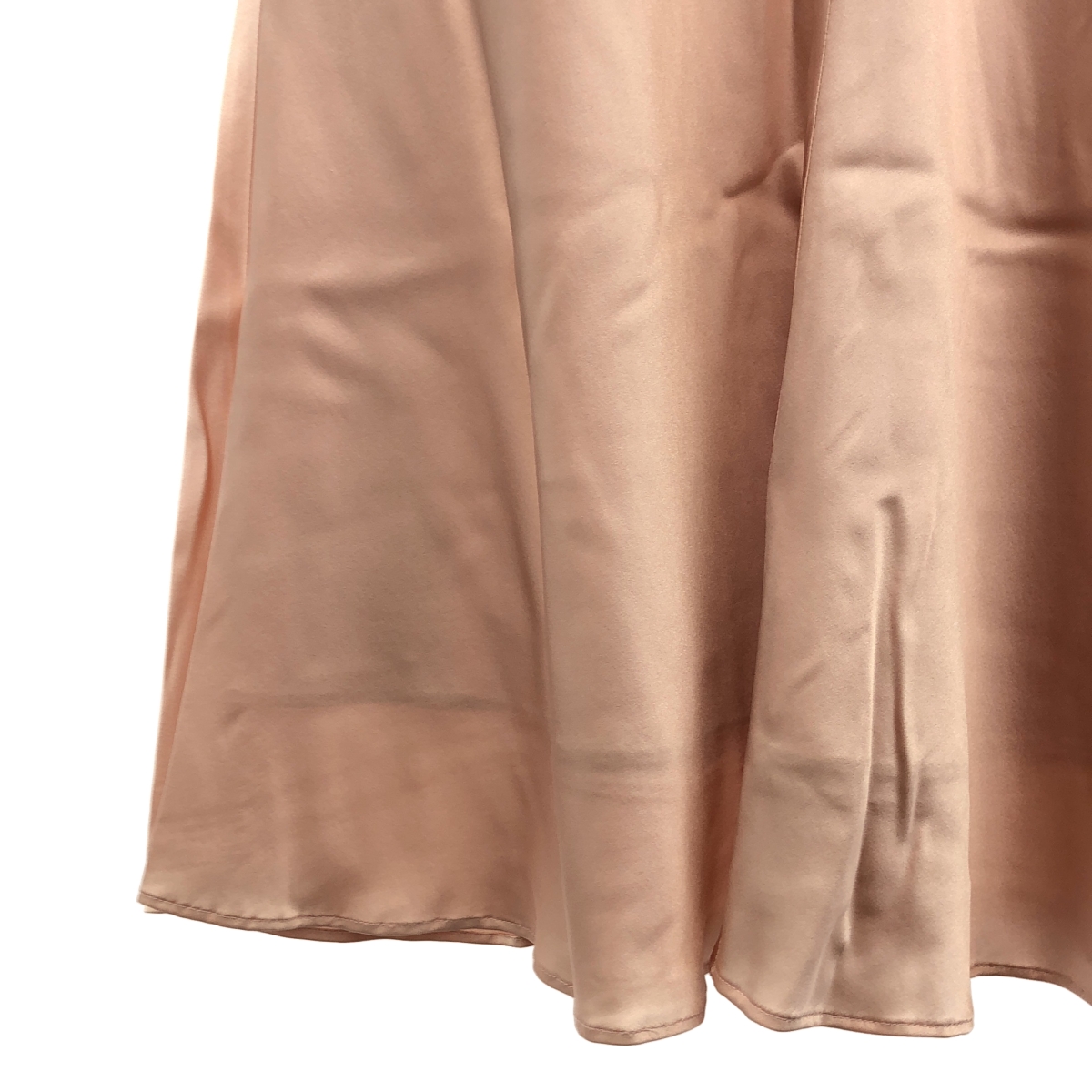 ESTNATION / エストネーション シルク バックジップ フレア ロングスカート