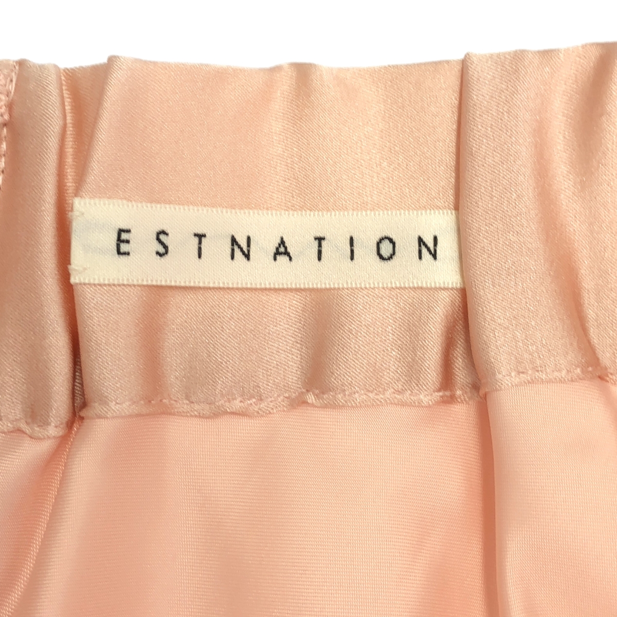 ESTNATION / エストネーション シルク バックジップ フレア ロングスカート