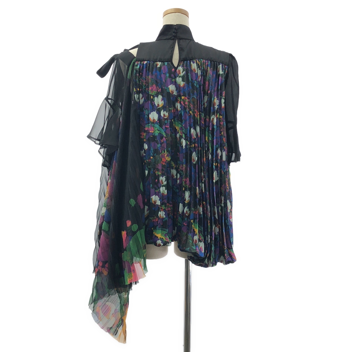sacai / サカイ アシンメトリー ペイント プリント プリーツ ブラウス