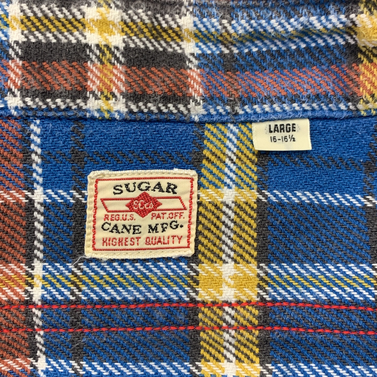 SUGAR CANE / シュガーケーン TWILL CHECK L/S WORK SHIRT / コットン チェック フランネル ワークシャツ