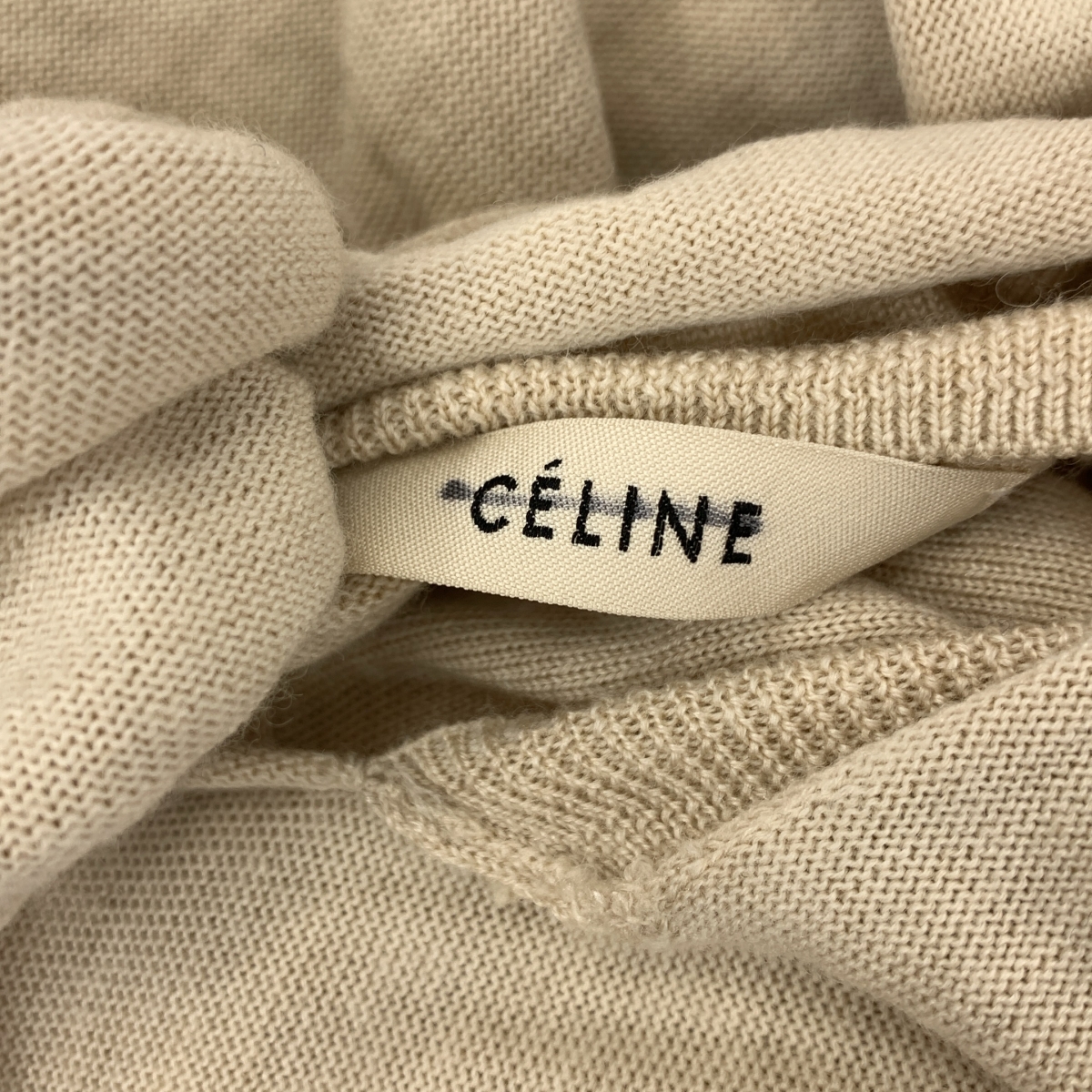 CELINE / セリーヌ フィービー期 ウール シルク混 バックリボンニット