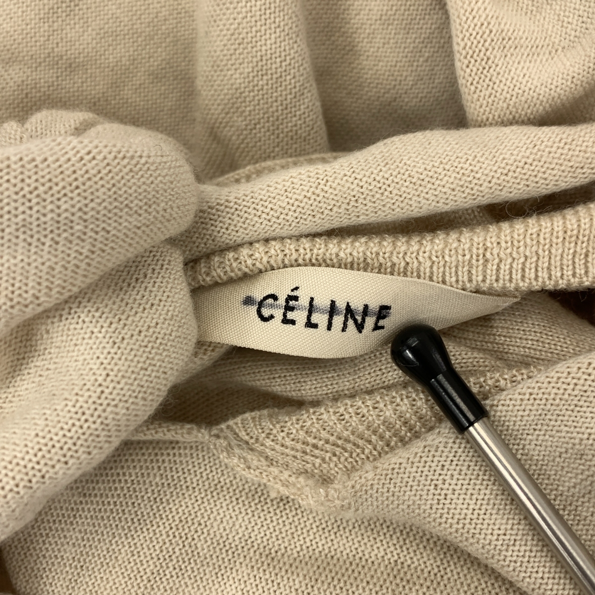 CELINE / セリーヌ フィービー期 ウール シルク混 バックリボンニット
