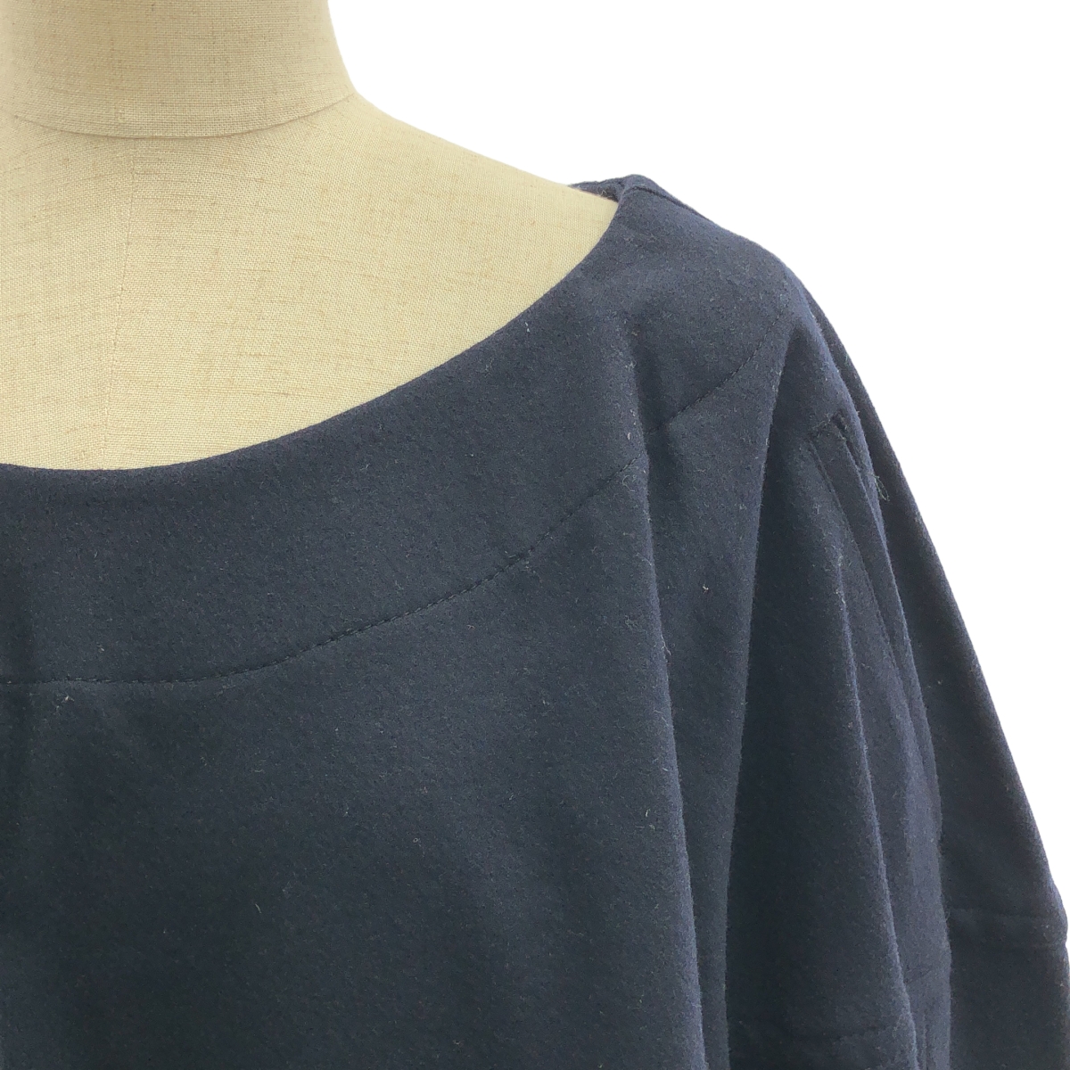 COMME des GARCONS / コムデギャルソン ウール 変形 アシンメトリー ステッチワーク バックジップ パンツ