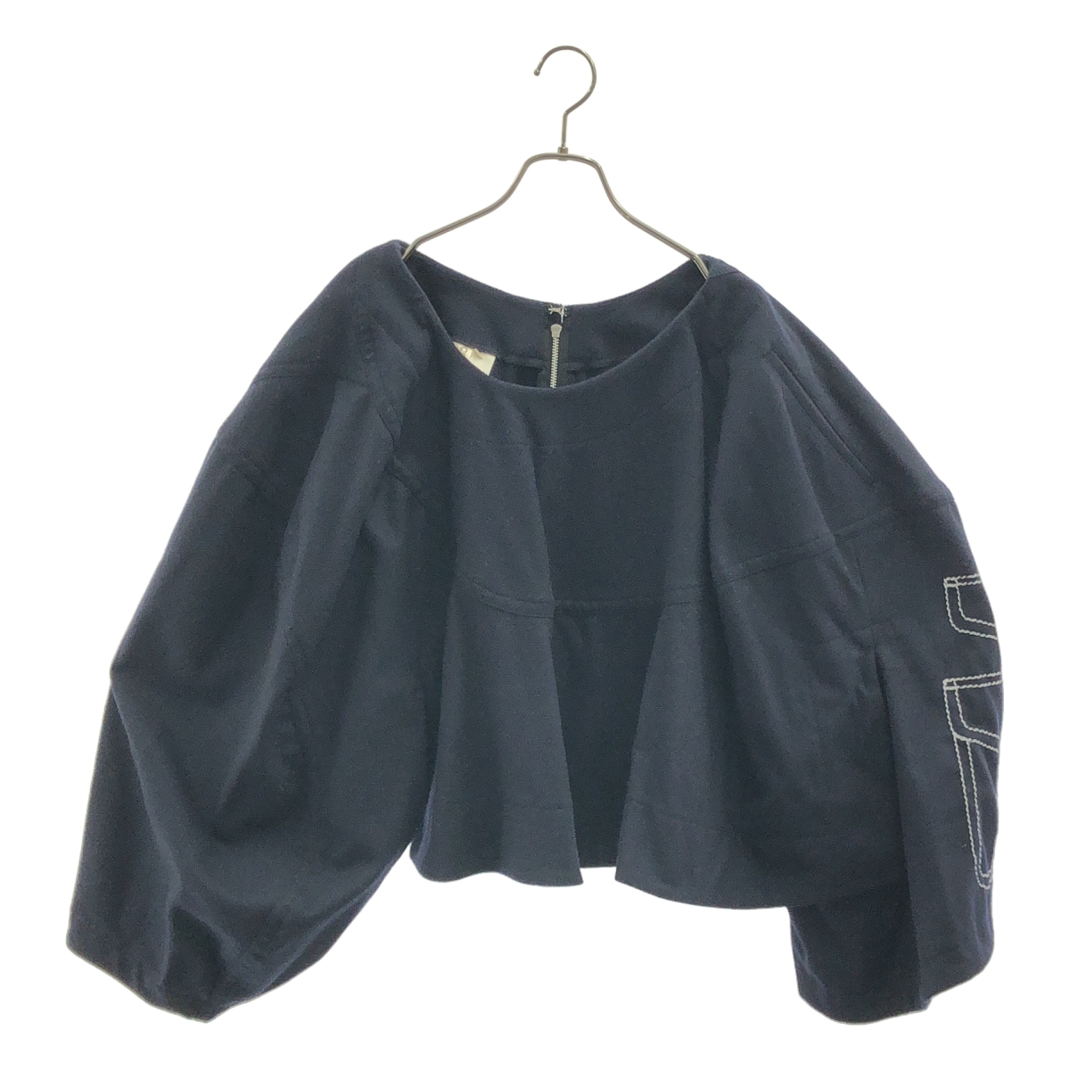 COMME des GARCONS / コムデギャルソン ウール 変形 アシンメトリー ステッチワーク バックジップ パンツ