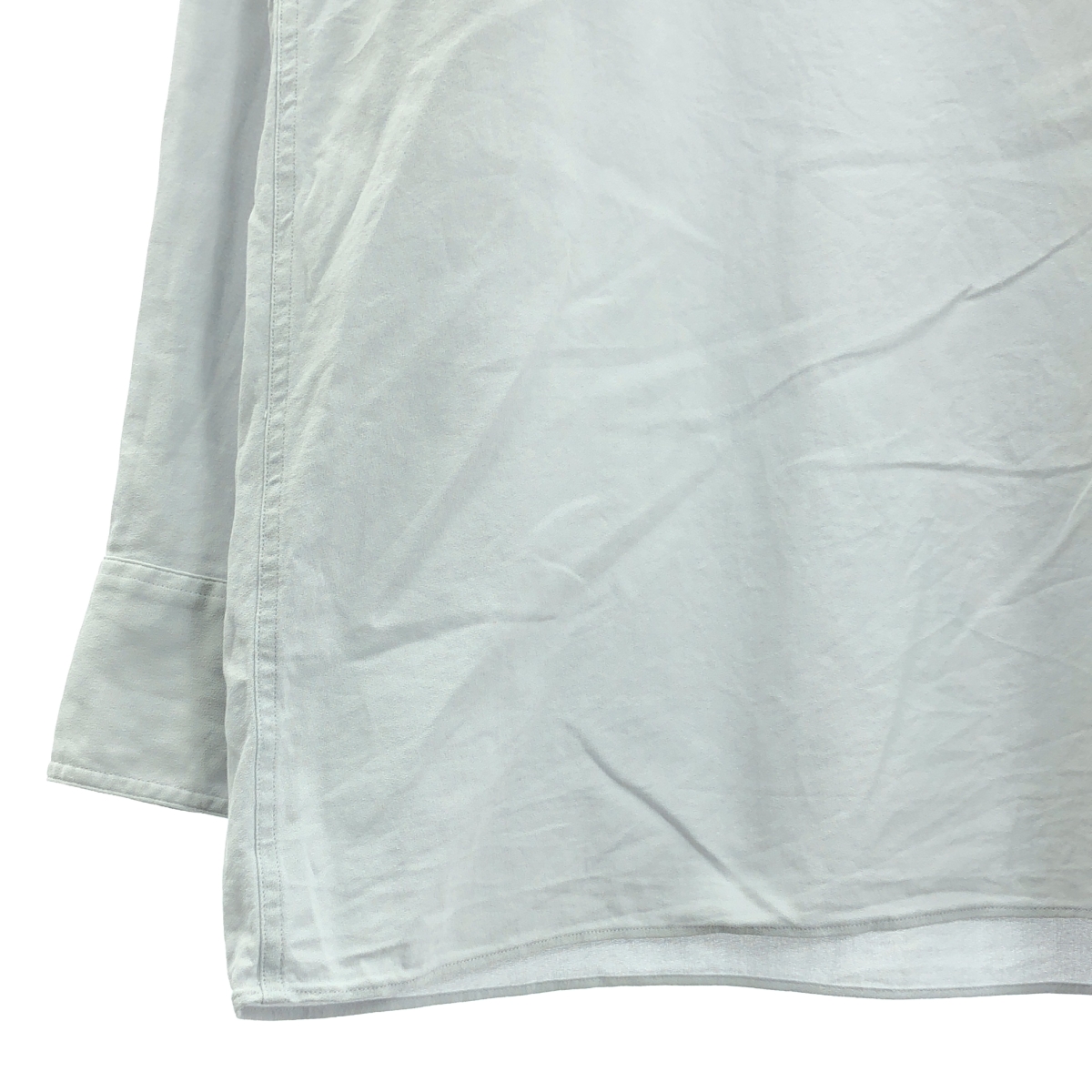 AURALEE / オーラリー SHUTTLE GEORGETTE CLOTH P/O SHIRTS バンドカラー プルオーバーシャツ