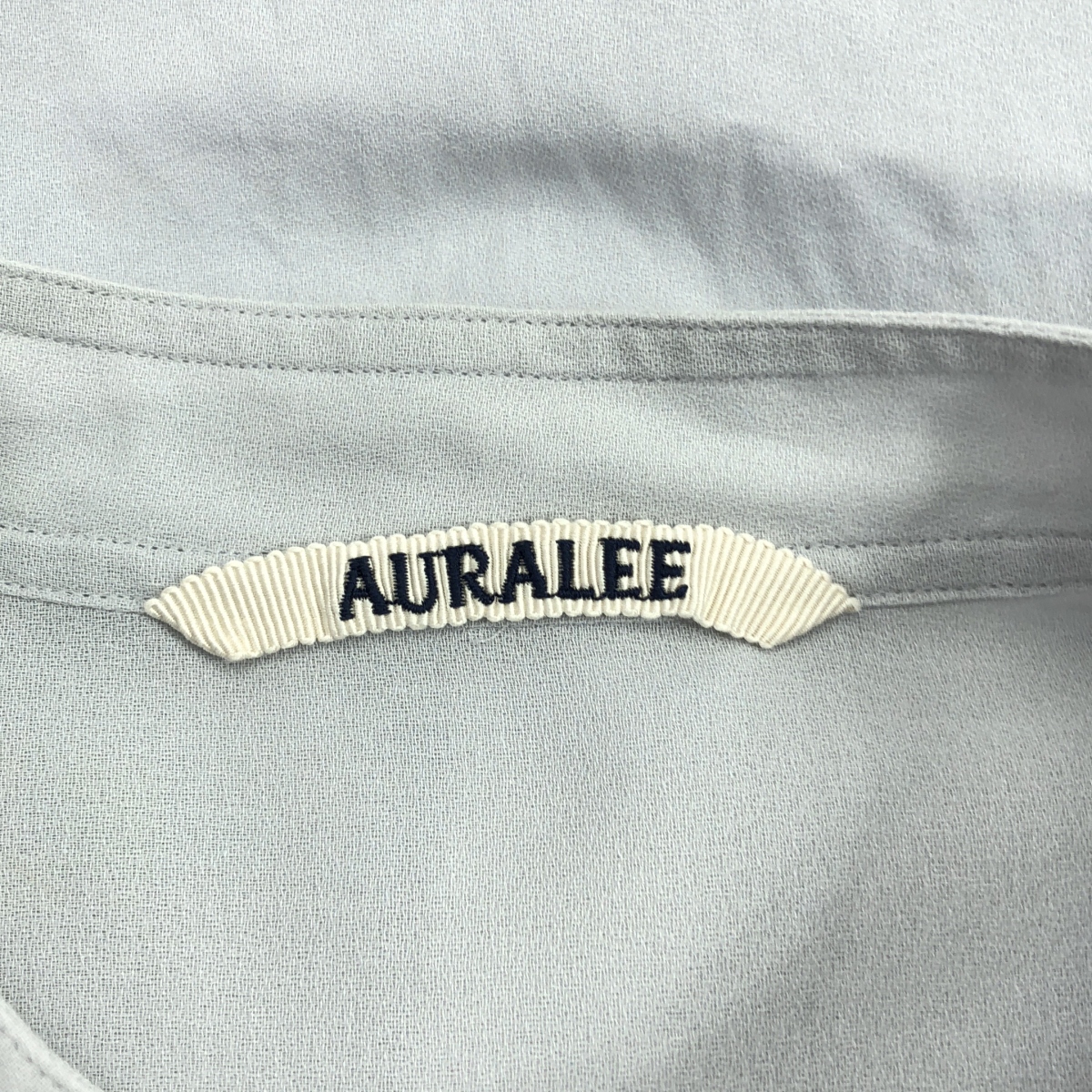 AURALEE / オーラリー SHUTTLE GEORGETTE CLOTH P/O SHIRTS バンドカラー プルオーバーシャツ