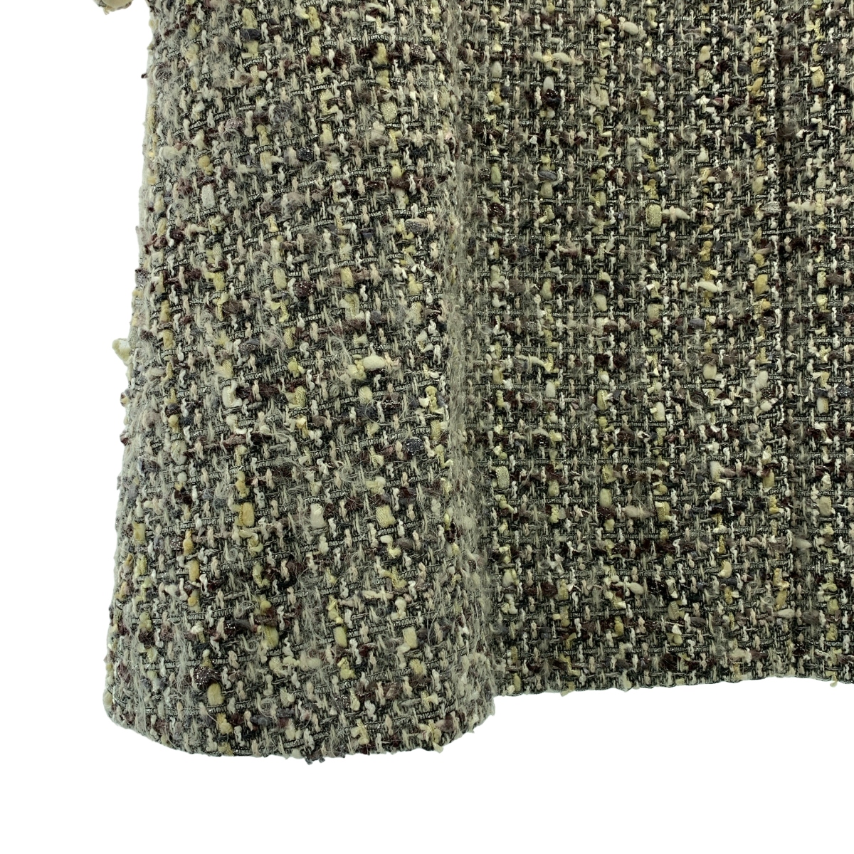 ADORE / アドーア ミンクファー デタッチャブルカラー ツイード ステンカラーコート