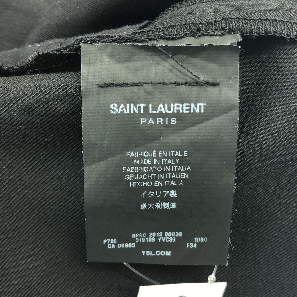 SAINT LAURENT PARIS / サンローランパリ サイドライン テーパードパンツ