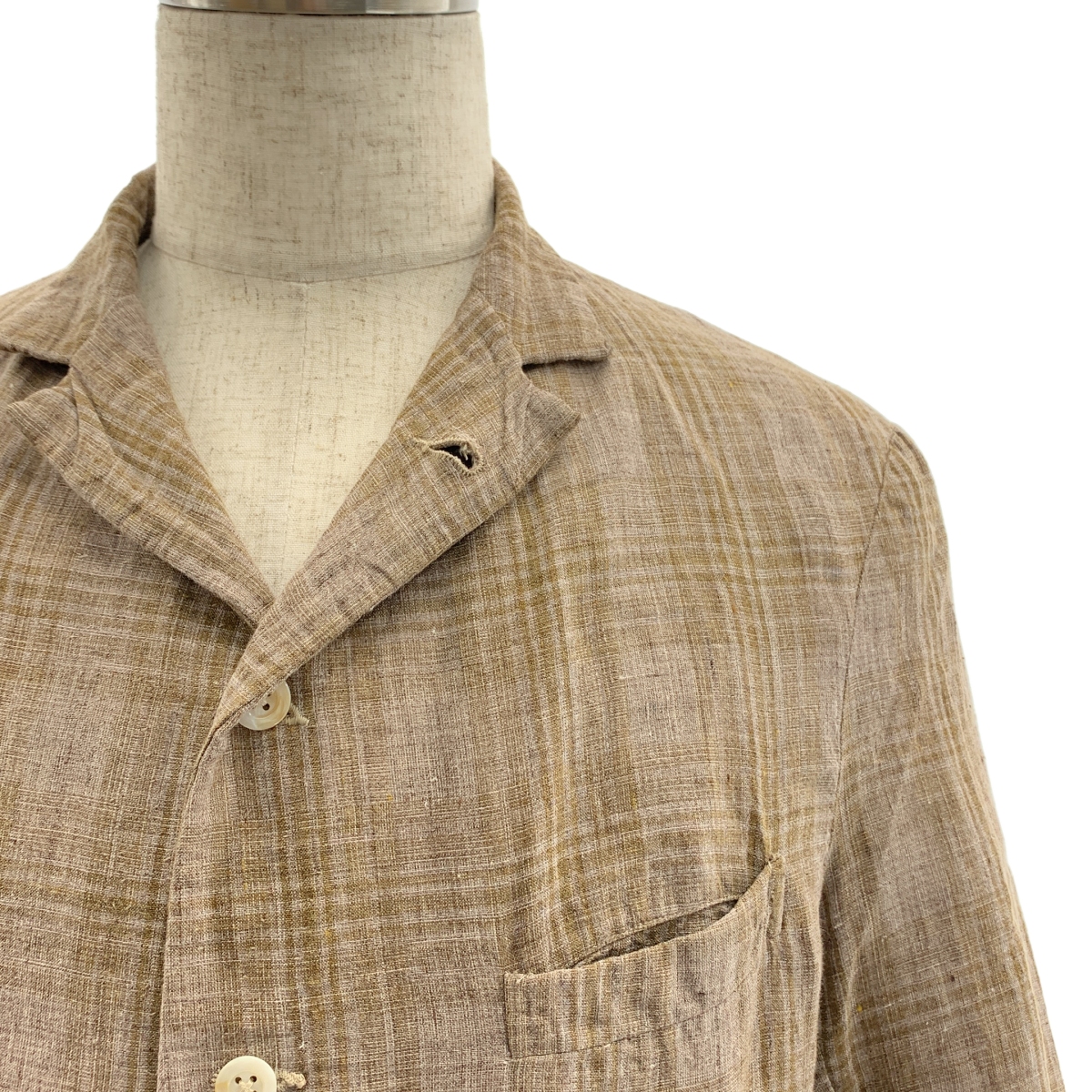 kaval / カヴァル linen tweed jacket / リネン ツイード オーバー ジャケット / ヘリンボーン総裏地