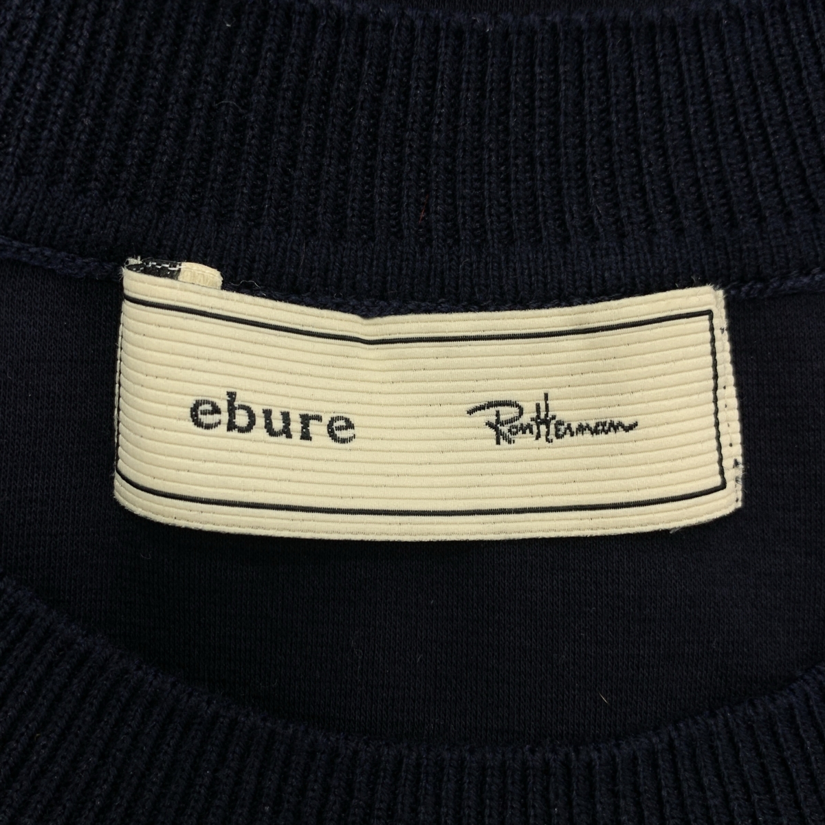 ebure / エブール × Ron Herman / ロンハーマン コットンポンチ ニットカラー Tシャツ カットソー