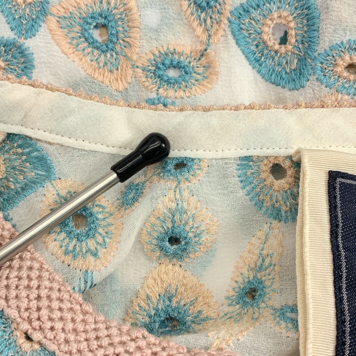 mina perhonen / ミナペルホネン light net カットワーク エンブロイダリー シャツ ワンピース