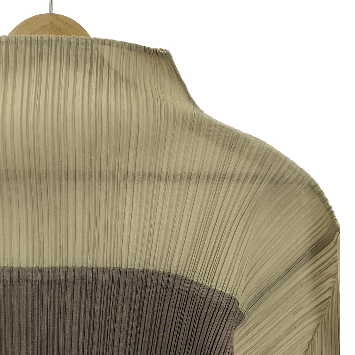 PLEATS PLEASE ISSEY MIYAKE / プリーツプリーズイッセイミヤケ 2トーン プリーツ ハイネック カットソー