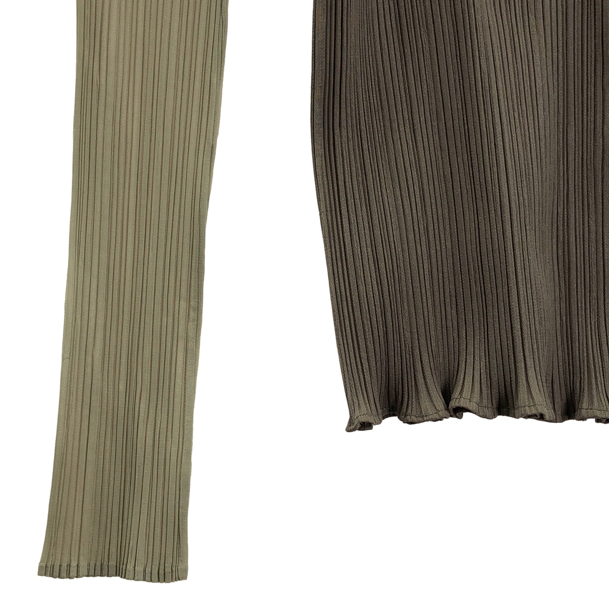 PLEATS PLEASE ISSEY MIYAKE / プリーツプリーズイッセイミヤケ 2トーン プリーツ ハイネック カットソー