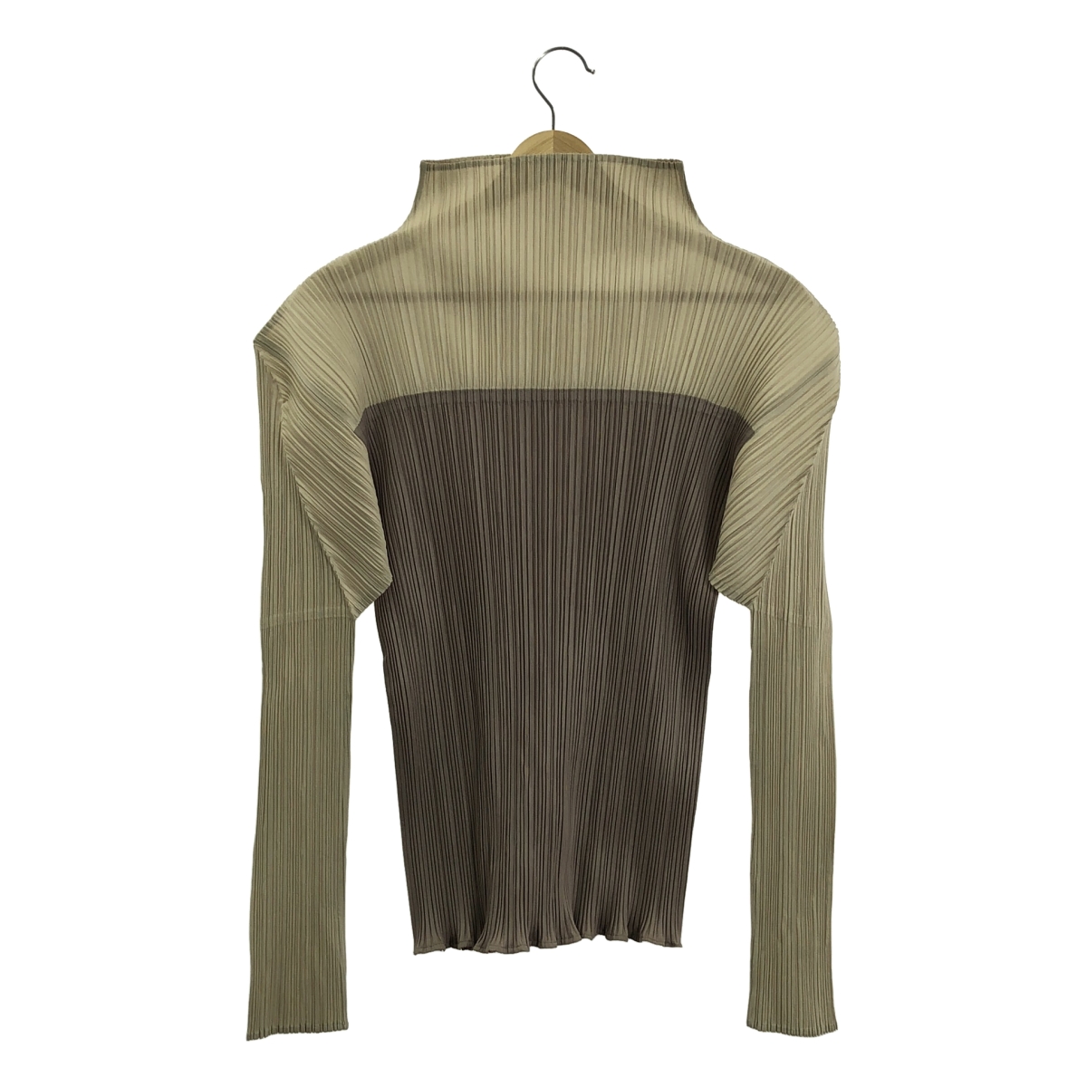 PLEATS PLEASE ISSEY MIYAKE / プリーツプリーズイッセイミヤケ 2トーン プリーツ ハイネック カットソー
