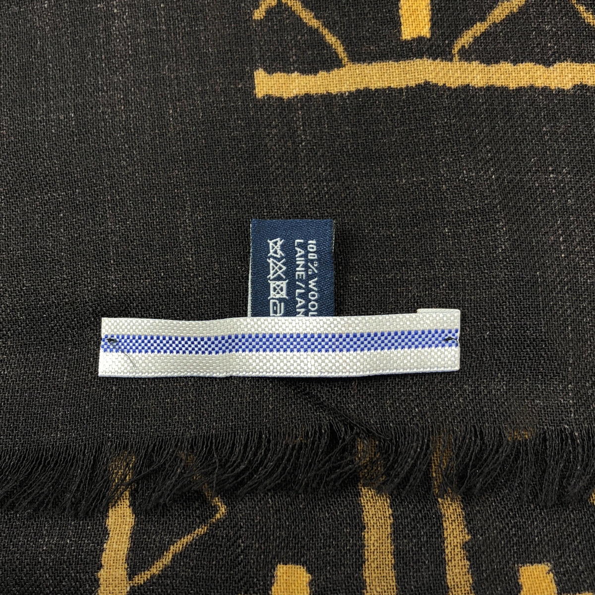 Cristaseya / クリスタセヤ PRINTED WOOL SHAWL WITH FRINGES ウール プリント フリンジ ストール ショール