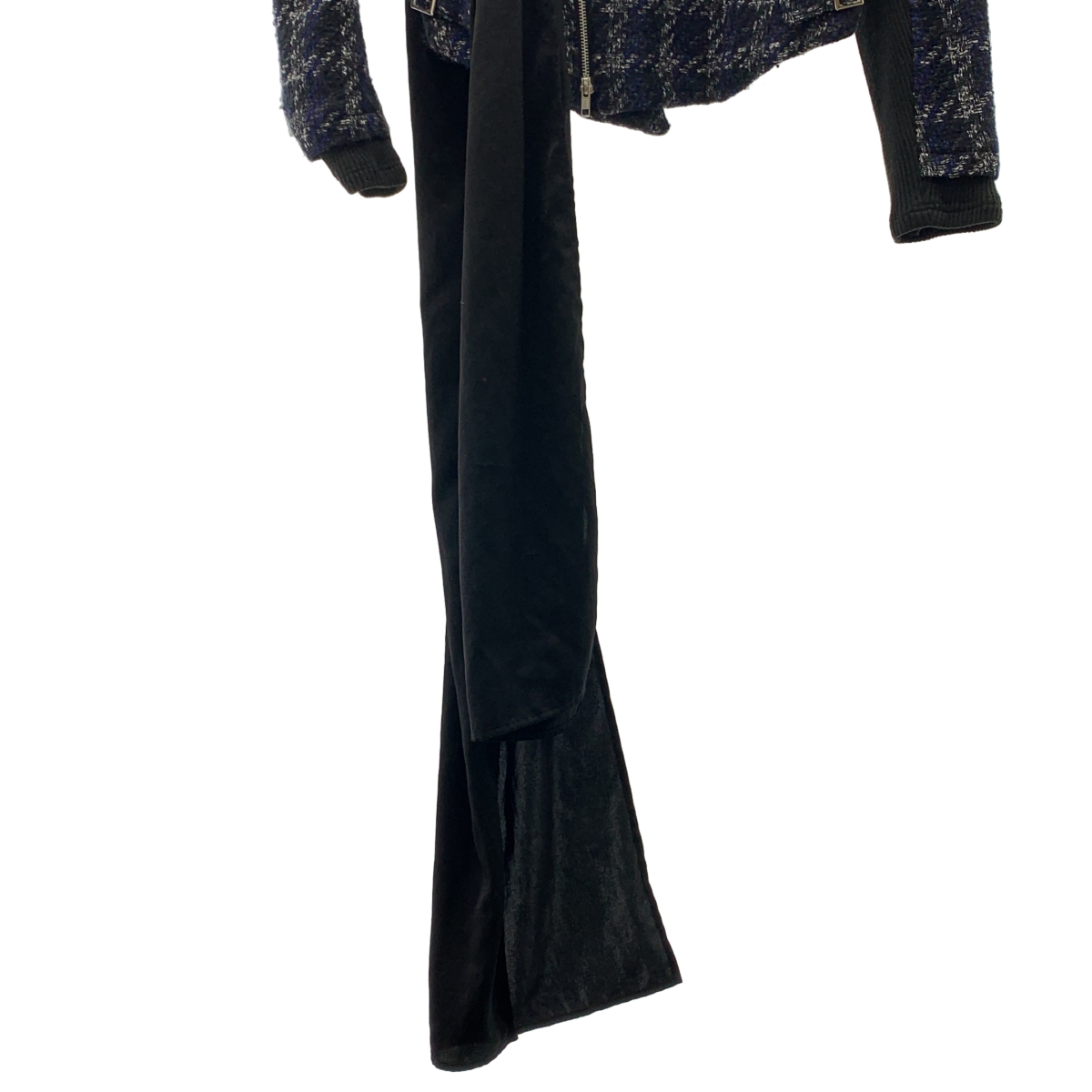 LIMI feu / リミフゥ ツイード ブルゾン ダブルジップ ジャケット