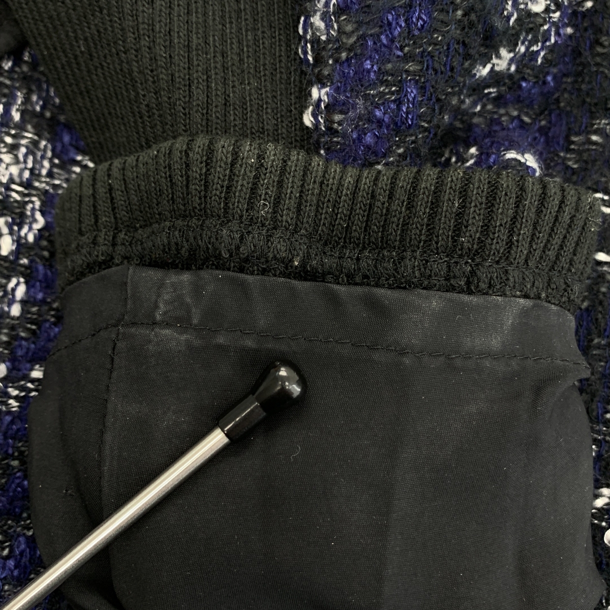 LIMI feu / リミフゥ ツイード ブルゾン ダブルジップ ジャケット