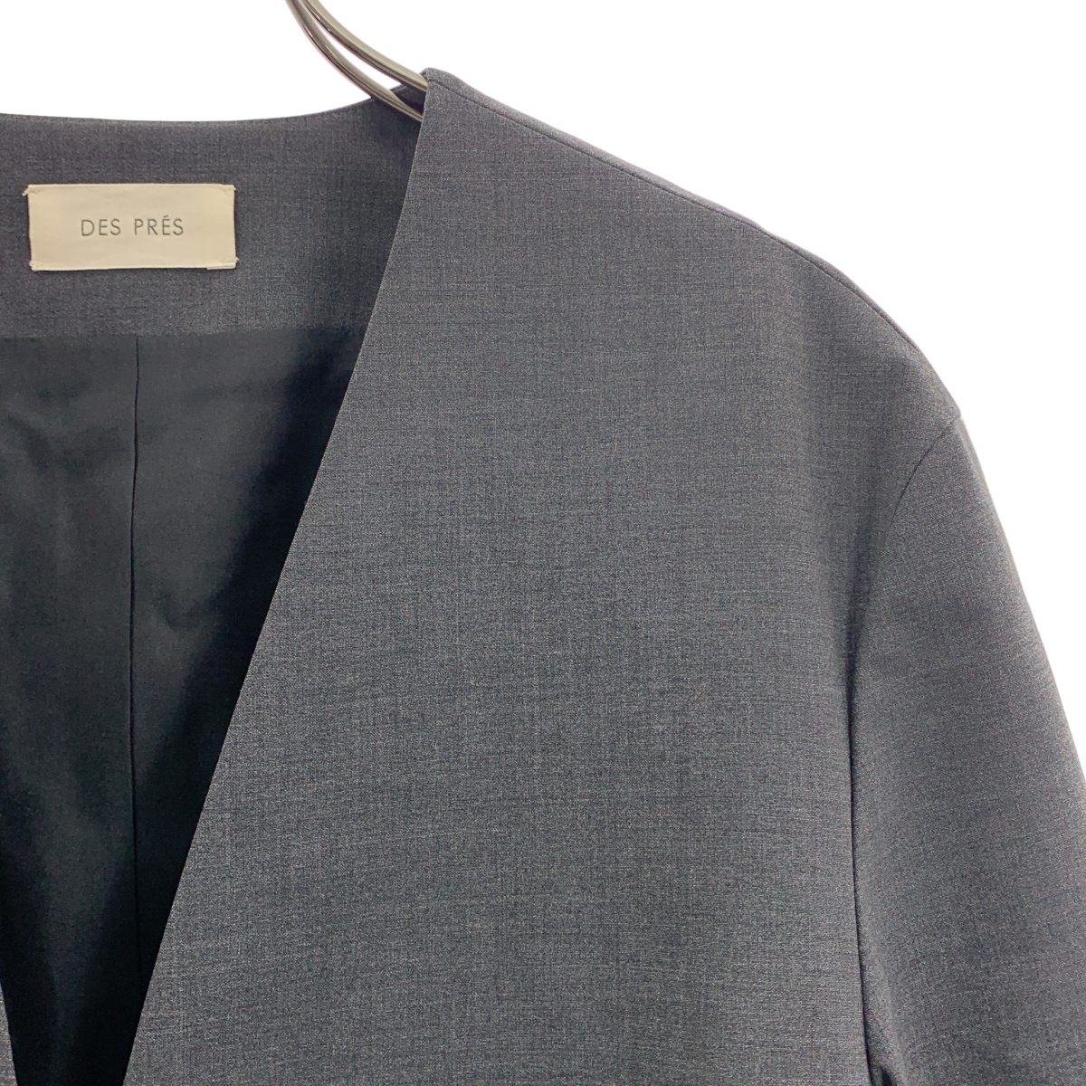 DES PRES / デプレ ウーステッドウール ノーカラージャケット
