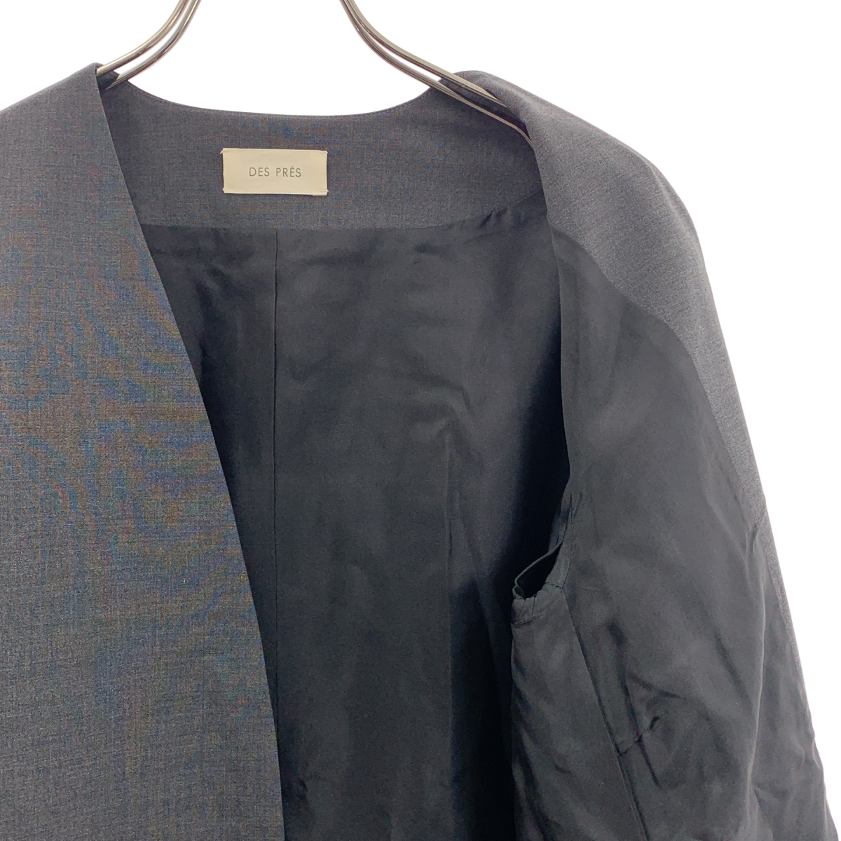 DES PRES / デプレ ウーステッドウール ノーカラージャケット