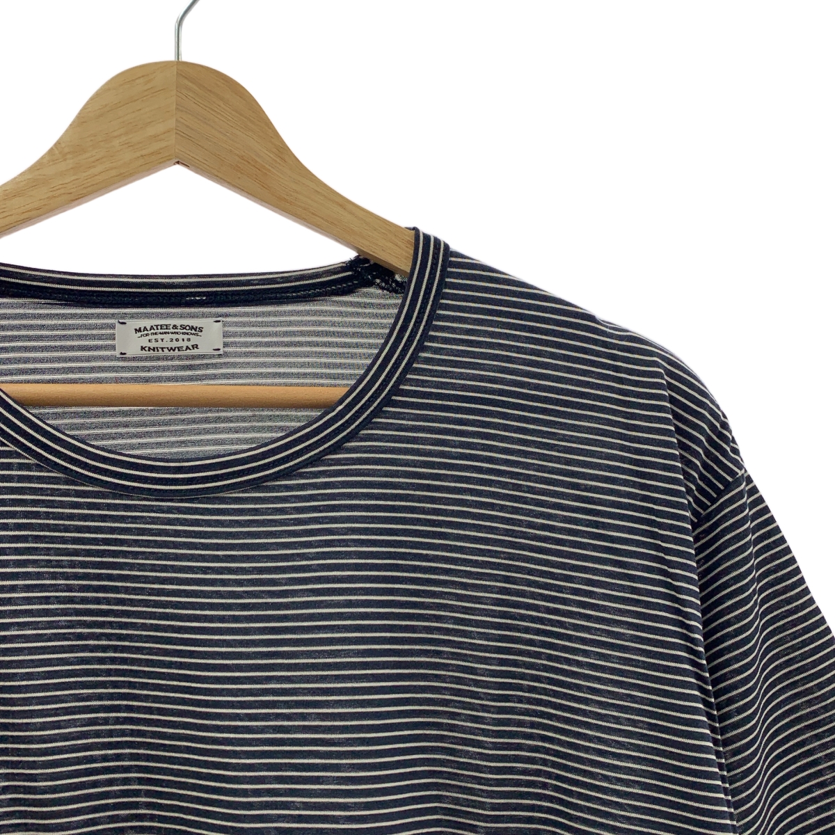 MAATEE&SONS / マーティー&サンズ SILK S/SLEEVE LOOSE TEE ボーダー シルク 半袖 Tシャツ