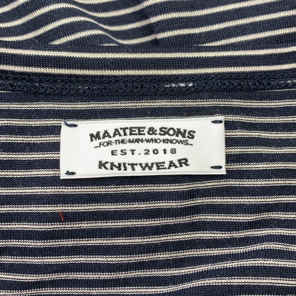 MAATEE&SONS / マーティー&サンズ SILK S/SLEEVE LOOSE TEE ボーダー シルク 半袖 Tシャツ