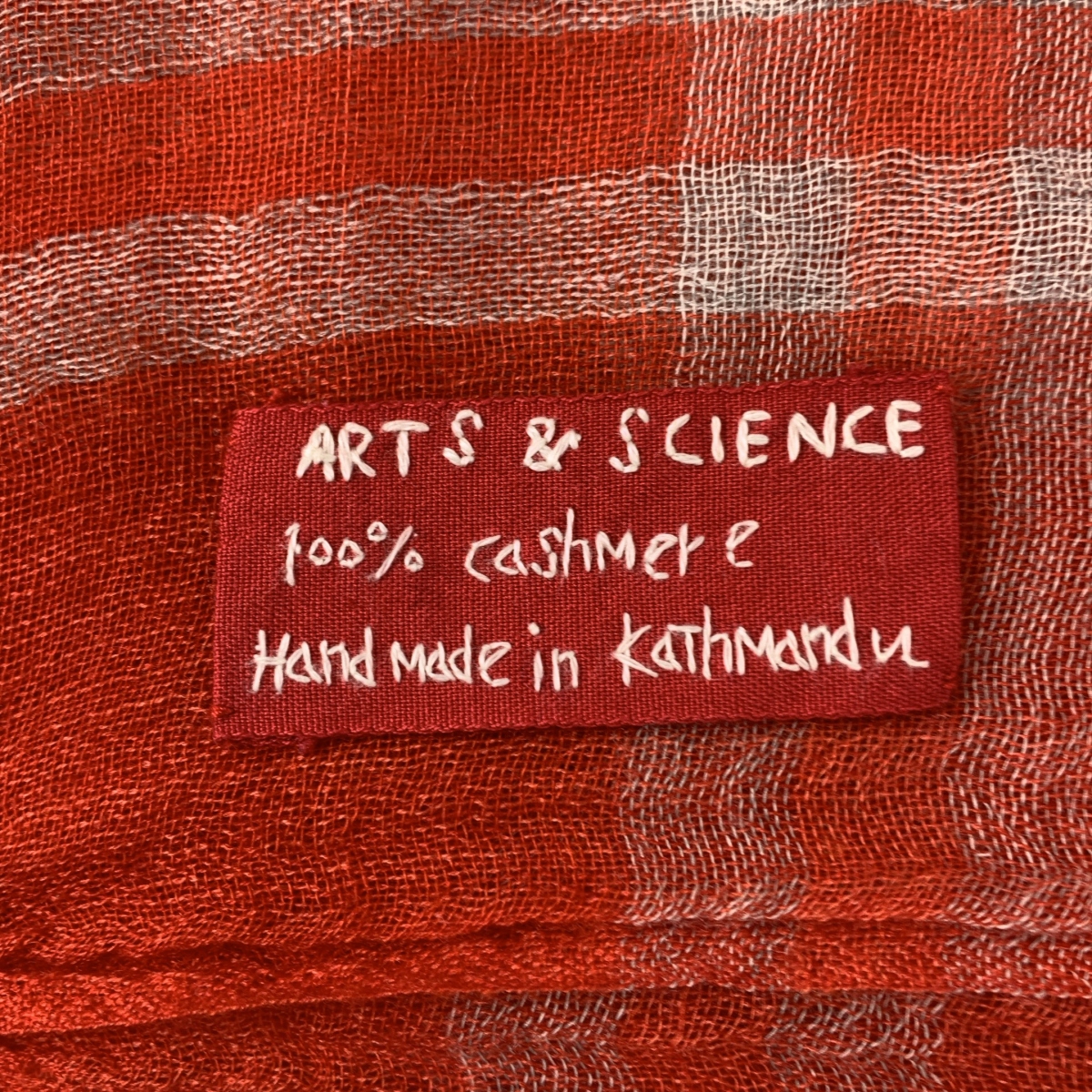 ARTS&SCIENCE / アーツアンドサイエンス cashmere 100％ / カシミヤ 大判 フリンジ ストール / ユニセックス