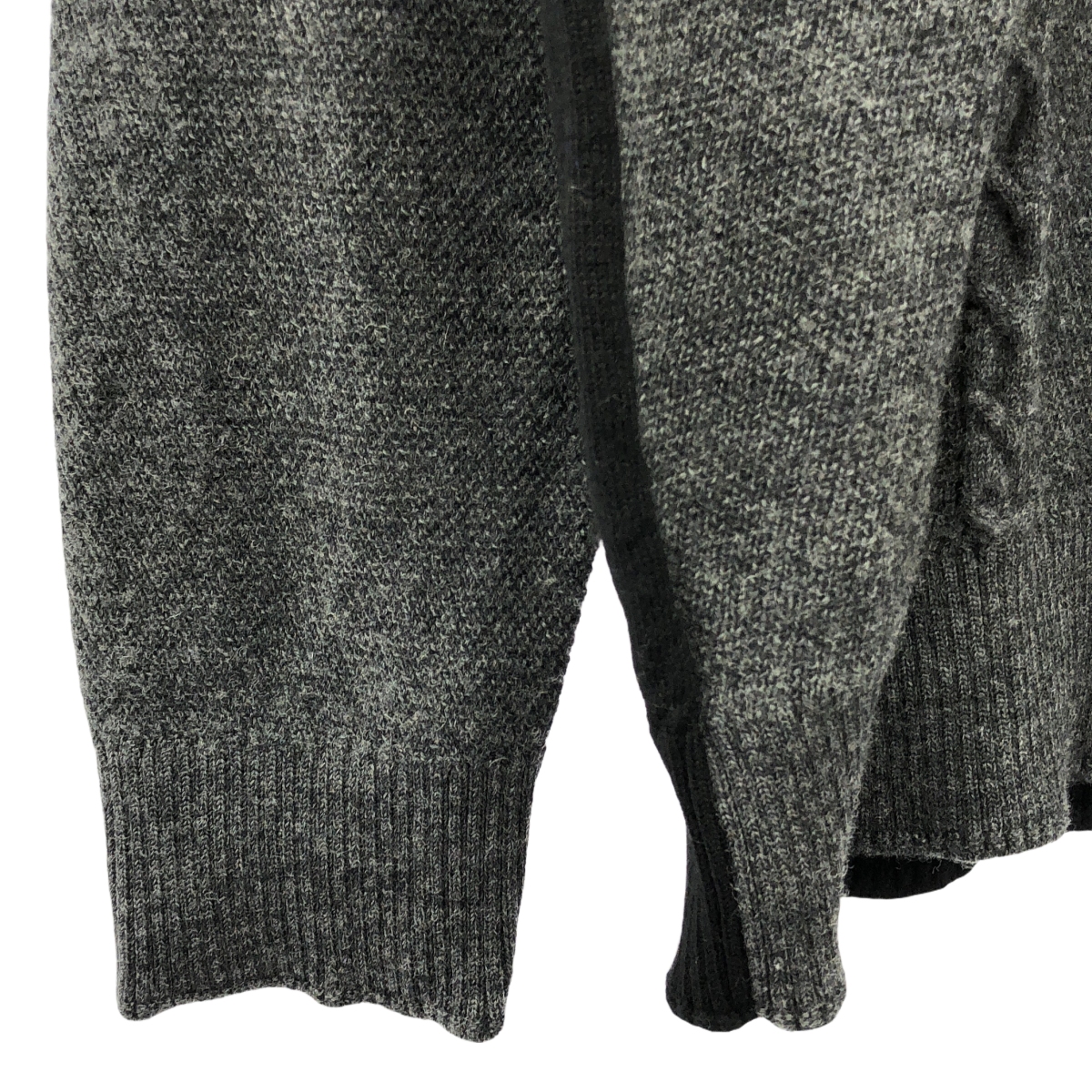 LANVIN / ランバン en Blue ウール 切替 ニット プルオーバー