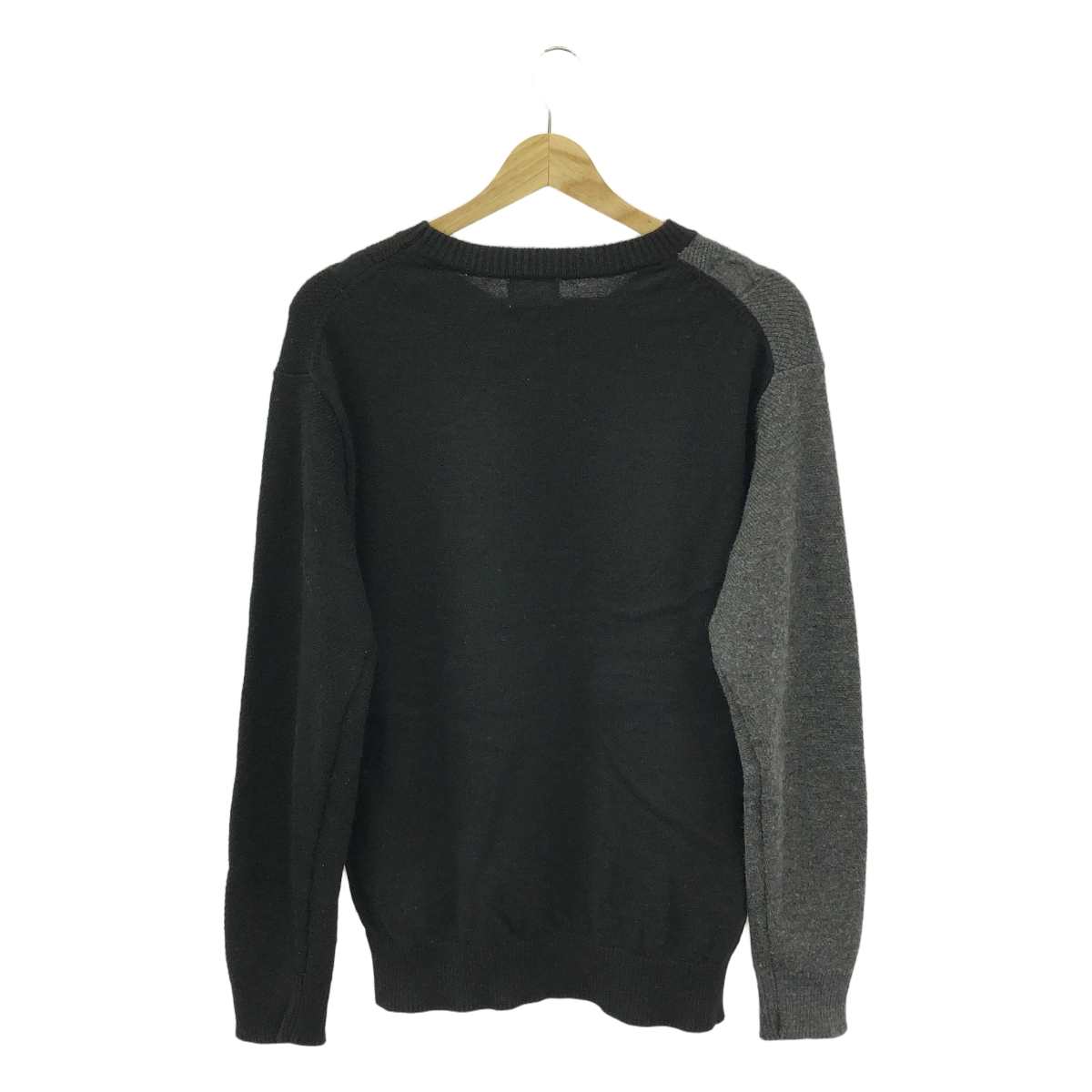 LANVIN / ランバン en Blue ウール 切替 ニット プルオーバー