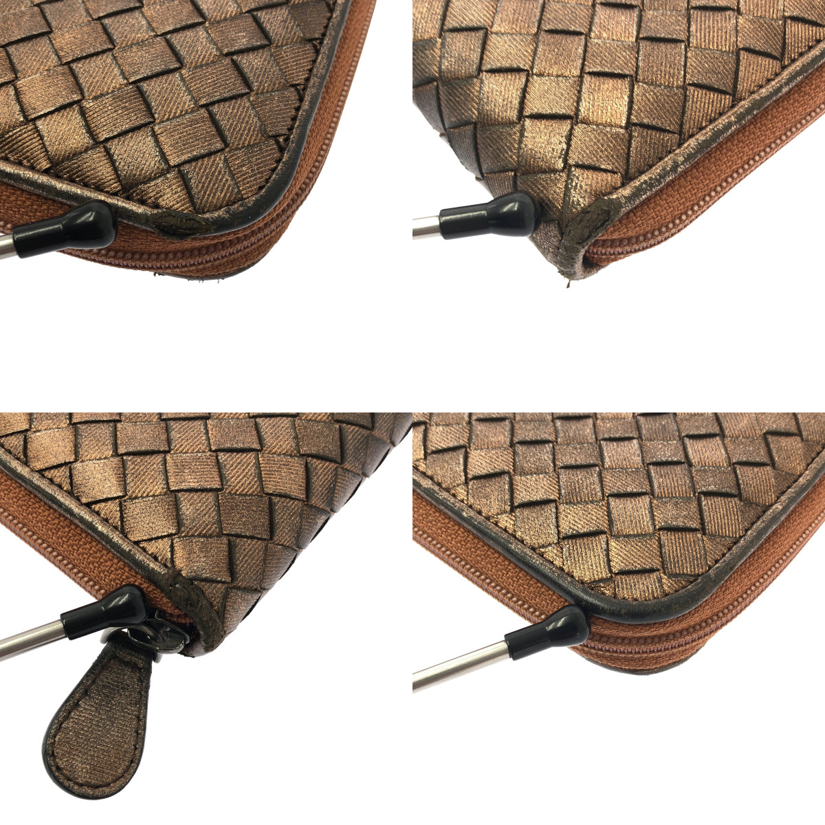 BOTTEGA VENETA / ボッテガヴェネタ イントレチャート ラウンドジップ ロング ウォレット