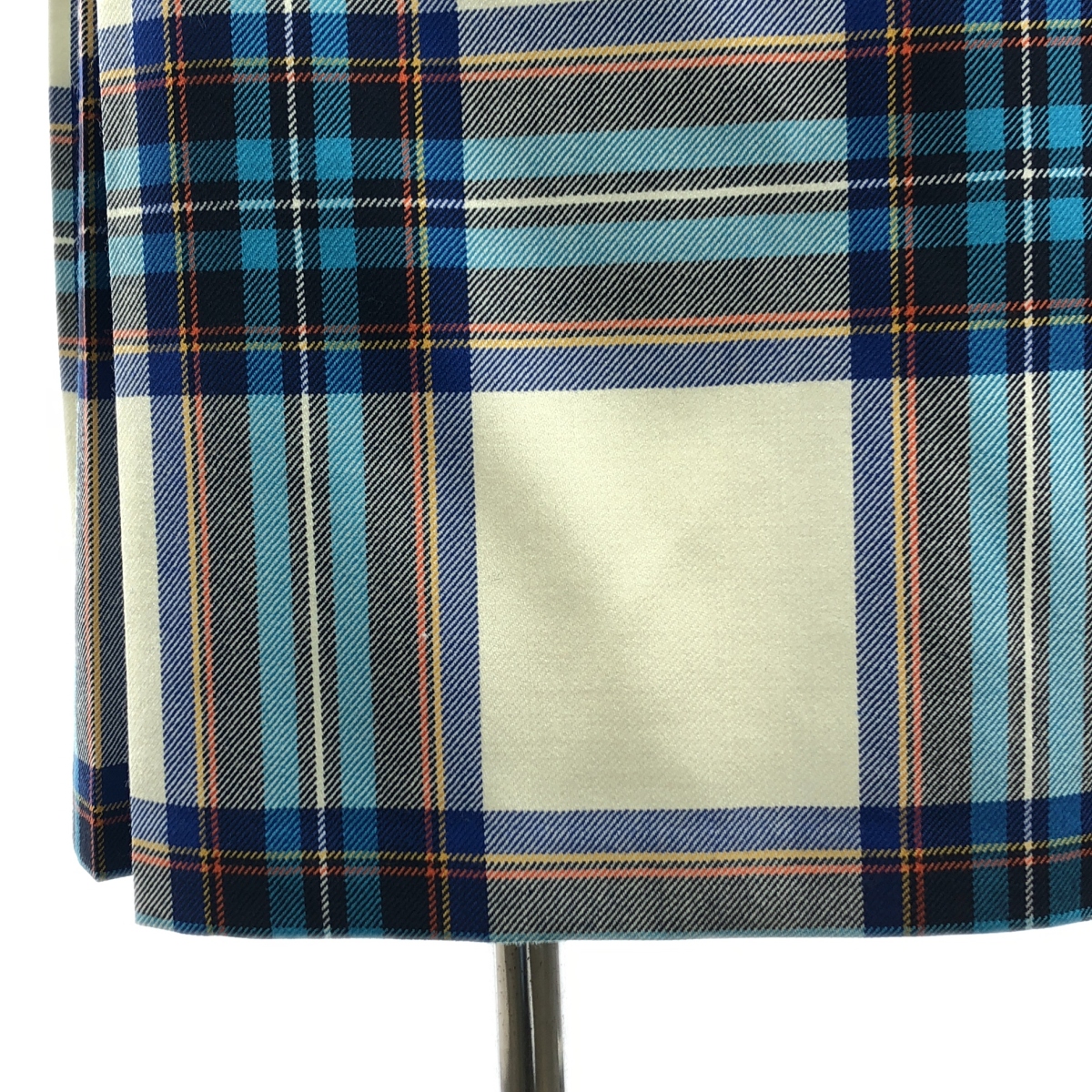 O'NEIL OF DUBLIN / オニールオブダブリン ウール チェック ラップ プリーツ ロングスカート