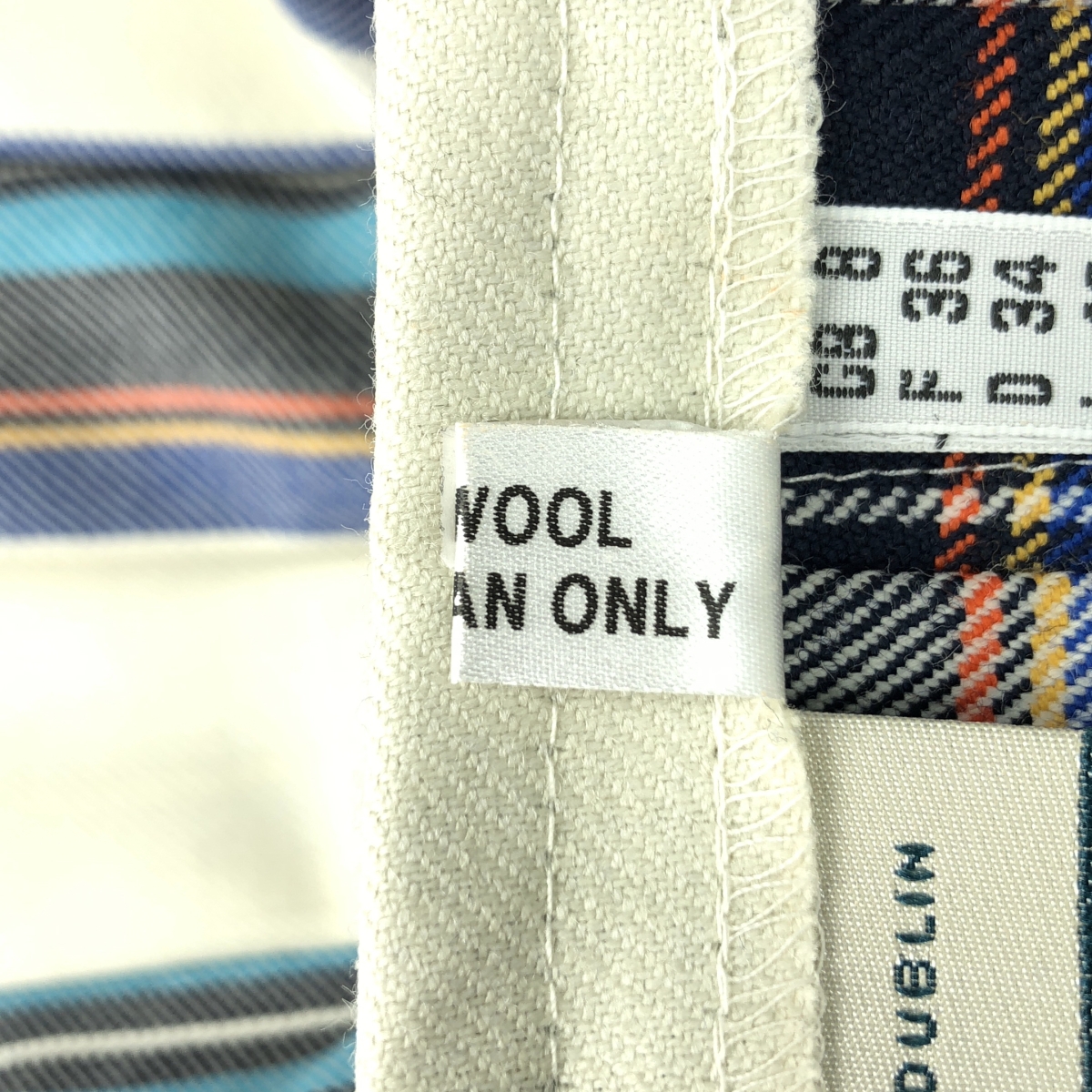 O'NEIL OF DUBLIN / オニールオブダブリン ウール チェック ラップ プリーツ ロングスカート