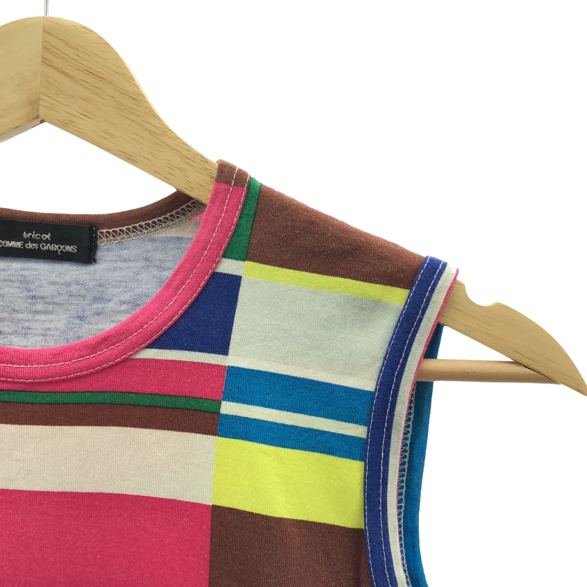 tricot COMME des GARCONS / トリココムデギャルソン コットン カラー 切替 タンクトップ