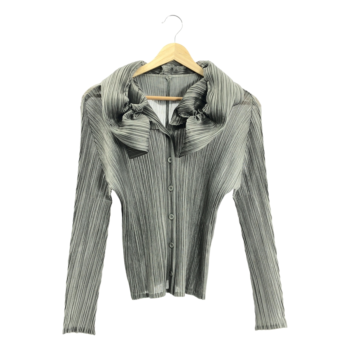 PLEATS PLEASE ISSEY MIYAKE / プリーツプリーズイッセイミヤケ 変形カラー カーディガン ジャケット