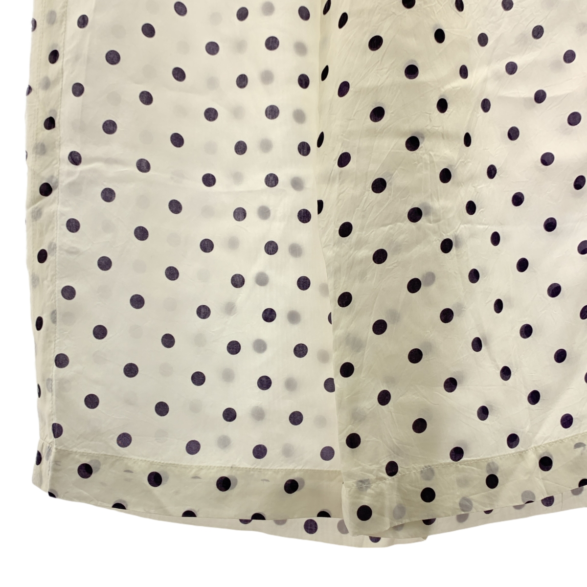 robe de chambre COMME des GARCONS / ローブドシャンブルコムデギャルソン カットオフ加工 ポルカドット柄 キュプラ イージーパンツ