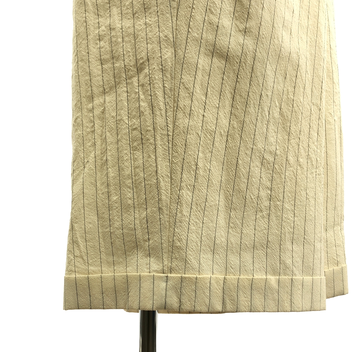 FUMIKA UCHIDA / フミカウチダ STRIPES SUSPENDER SIDE FRONT OVER SLACKS ウール ストライプ サスペンダー サイドフロント オーバースラックス