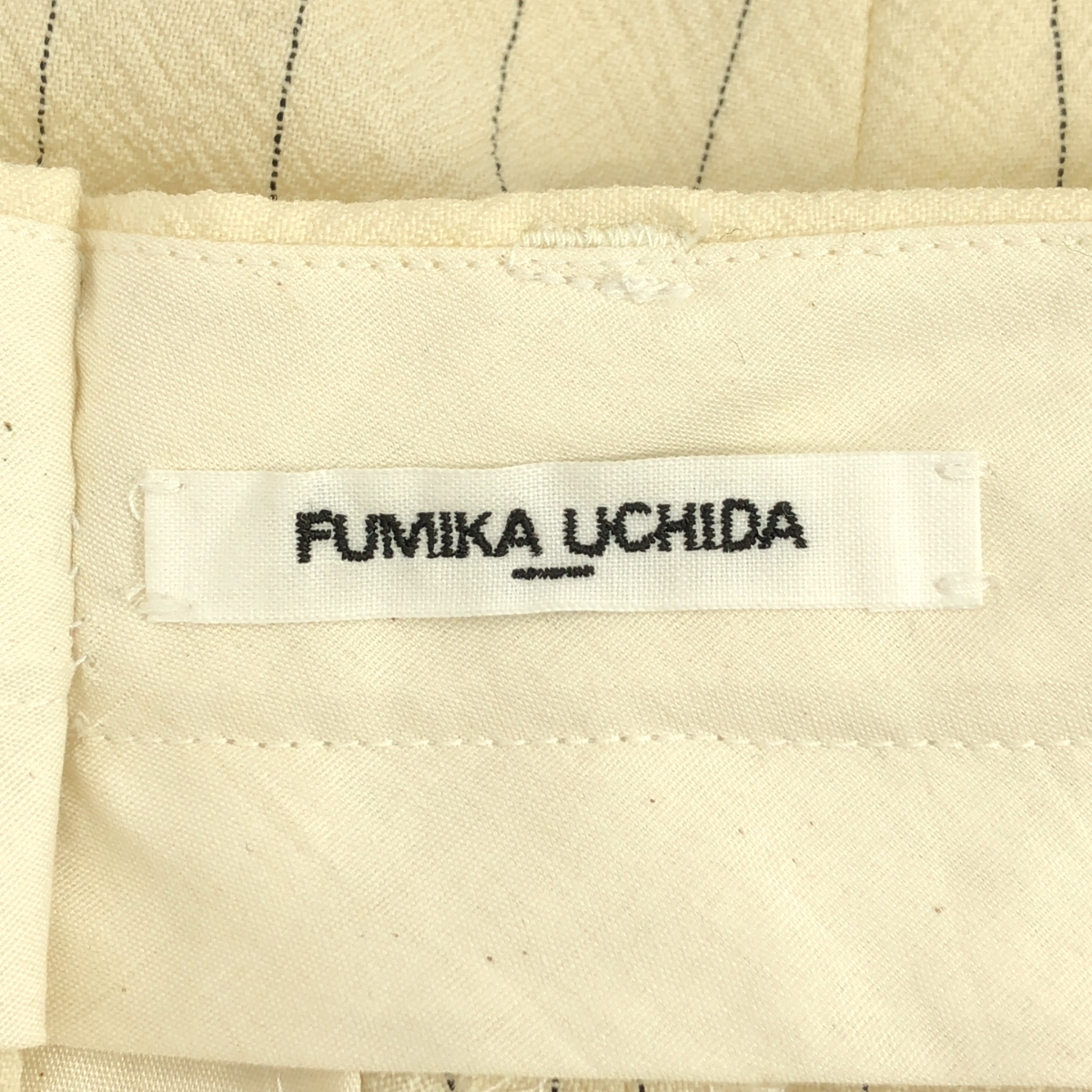 FUMIKA UCHIDA / フミカウチダ STRIPES SUSPENDER SIDE FRONT OVER SLACKS ウール ストライプ サスペンダー サイドフロント オーバースラックス