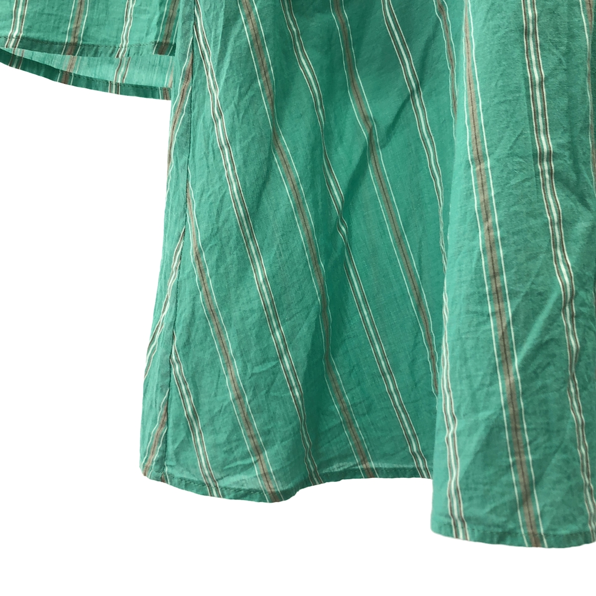 DES PRES / デプレ マドラスストライプ レイヤード ブラウス