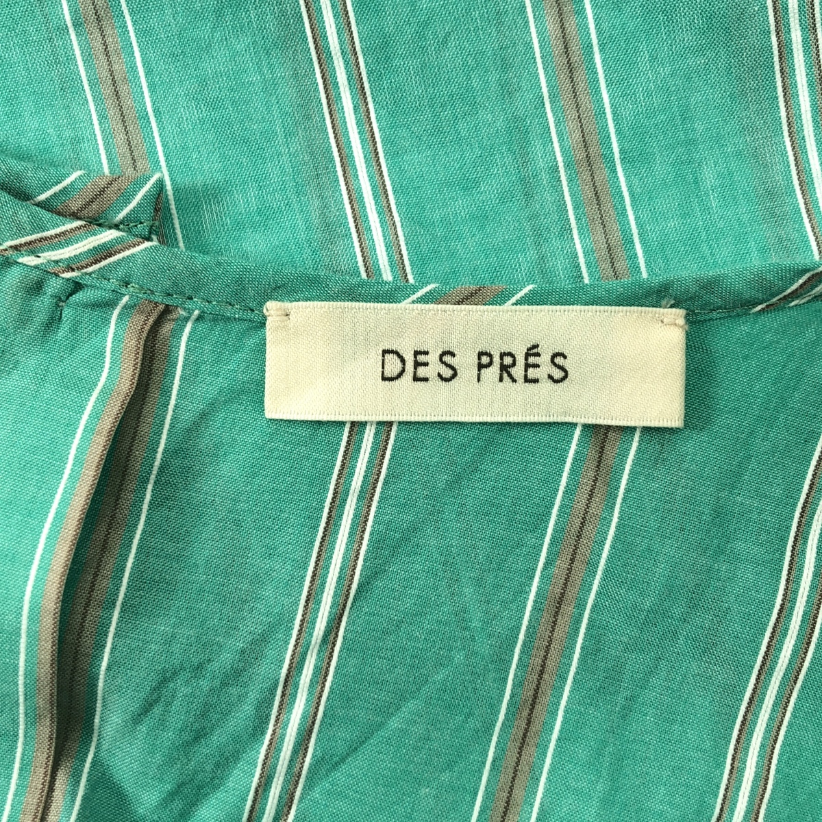 DES PRES / デプレ マドラスストライプ レイヤード ブラウス