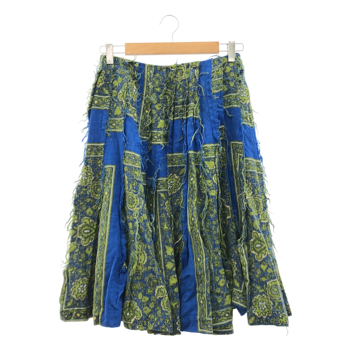 tricot COMME des GARCONS / トリココムデギャルソン 総柄 ほつれ加工 インサイドアウトスカート