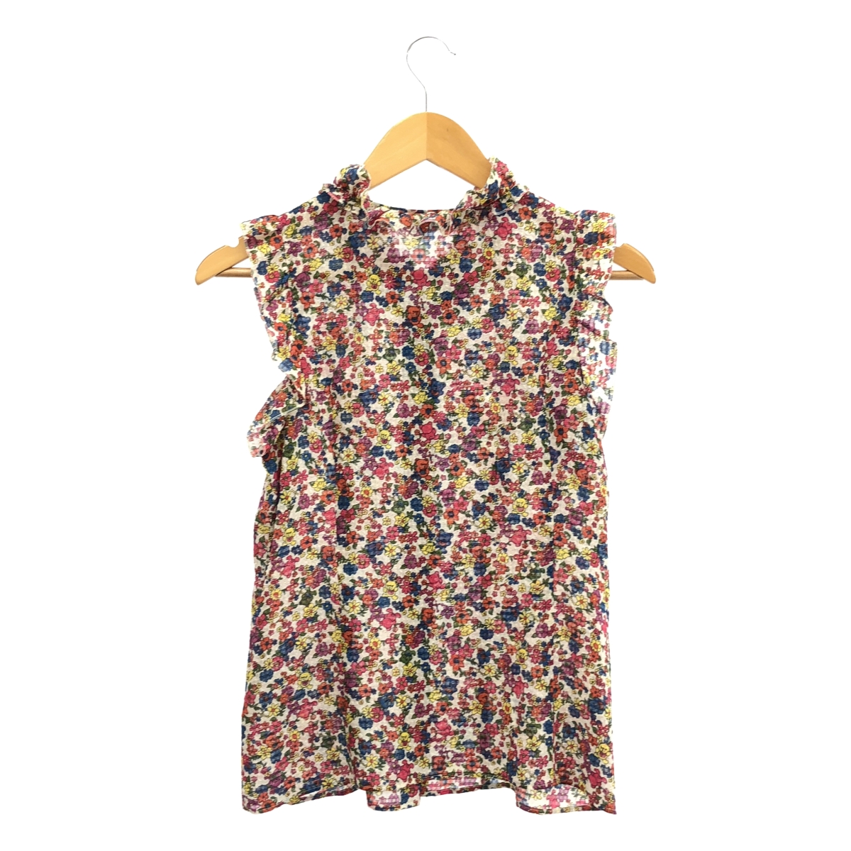 HYSTERIC GLAMOUR / ヒステリックグラマー FLOWER BEAR 総柄 ノースリーブ フリル ブラウス