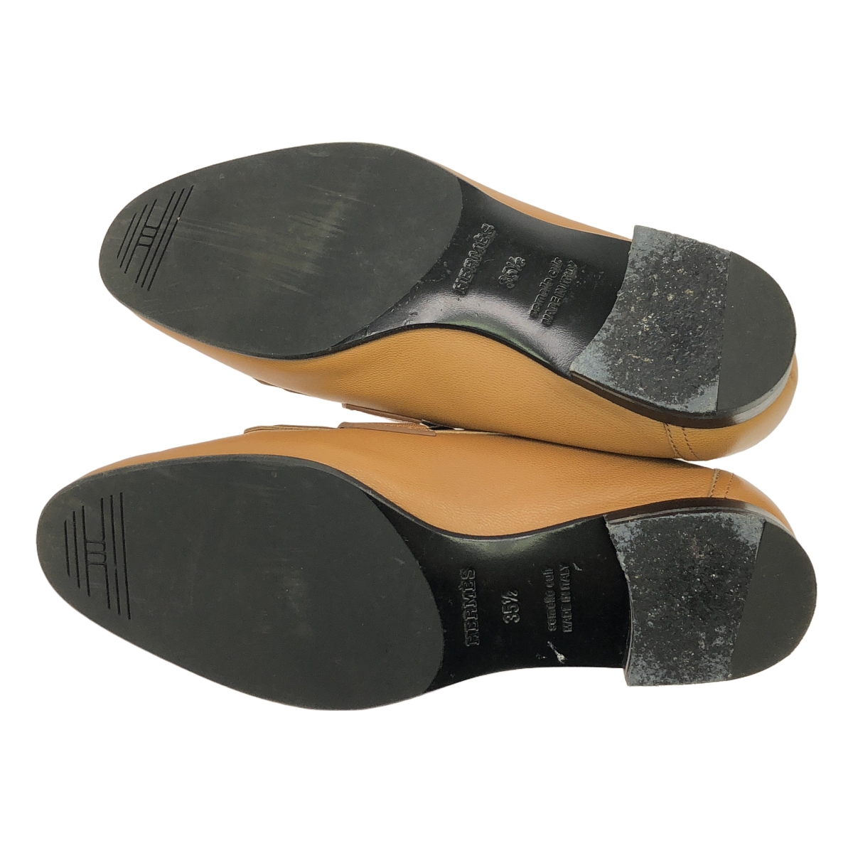 HERMES / エルメス ロワイヤル コンスタンス Hロゴ / レザー キルト フリンジ ローファー 革靴